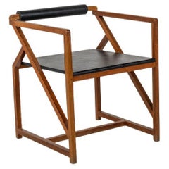 Fauteuil moderne du milieu du siècle, bois, Italie, 1970