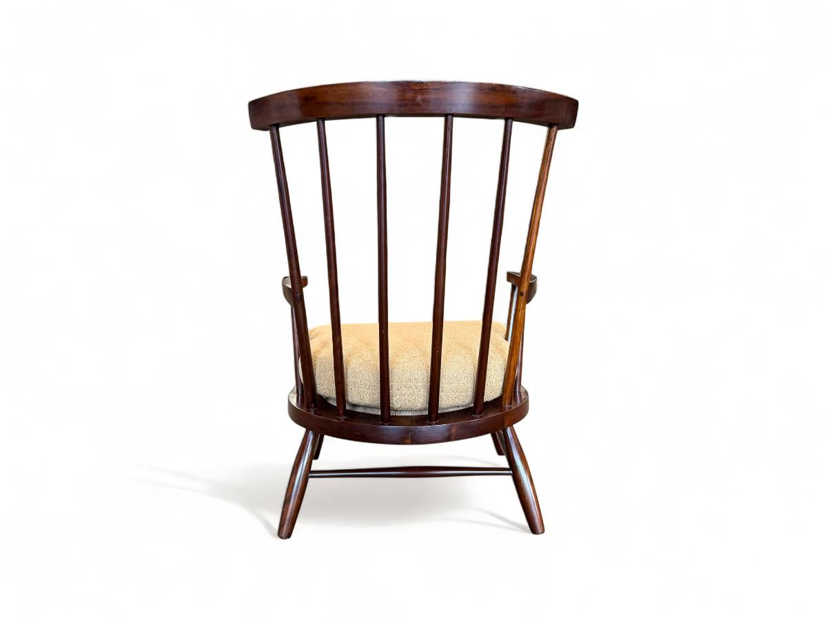 20th Century Mid-Century Modern Armchair in Hardwood & Boucle, A Forma Decorativa, Brazil For Sale