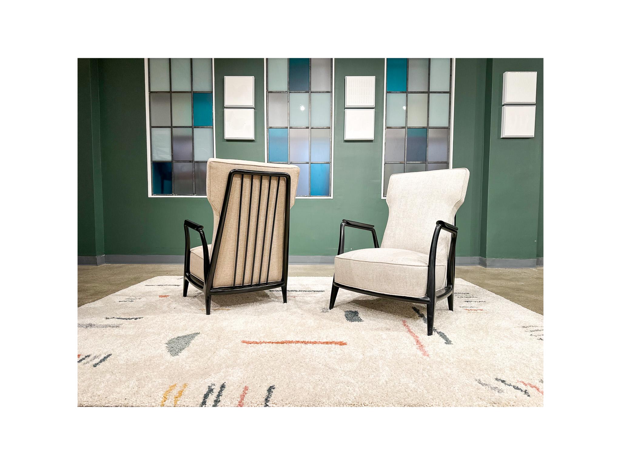 Mid-Century Modern Armchair in Hardwood & Grey Fabric, Scapinelli, 1950’s Brazil For Sale 5