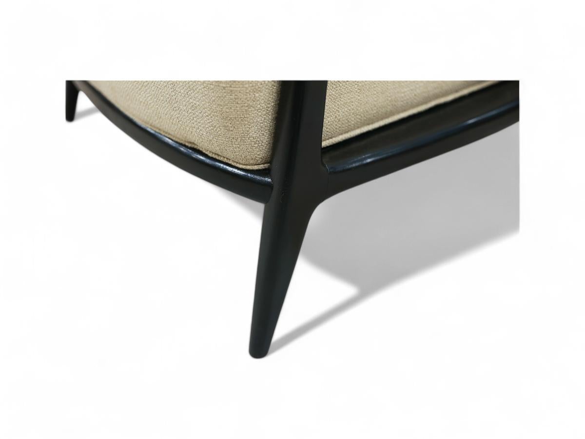 Mid-Century Modern Armchair in Hardwood & Grey Fabric, Scapinelli, 1950’s Brazil For Sale 2