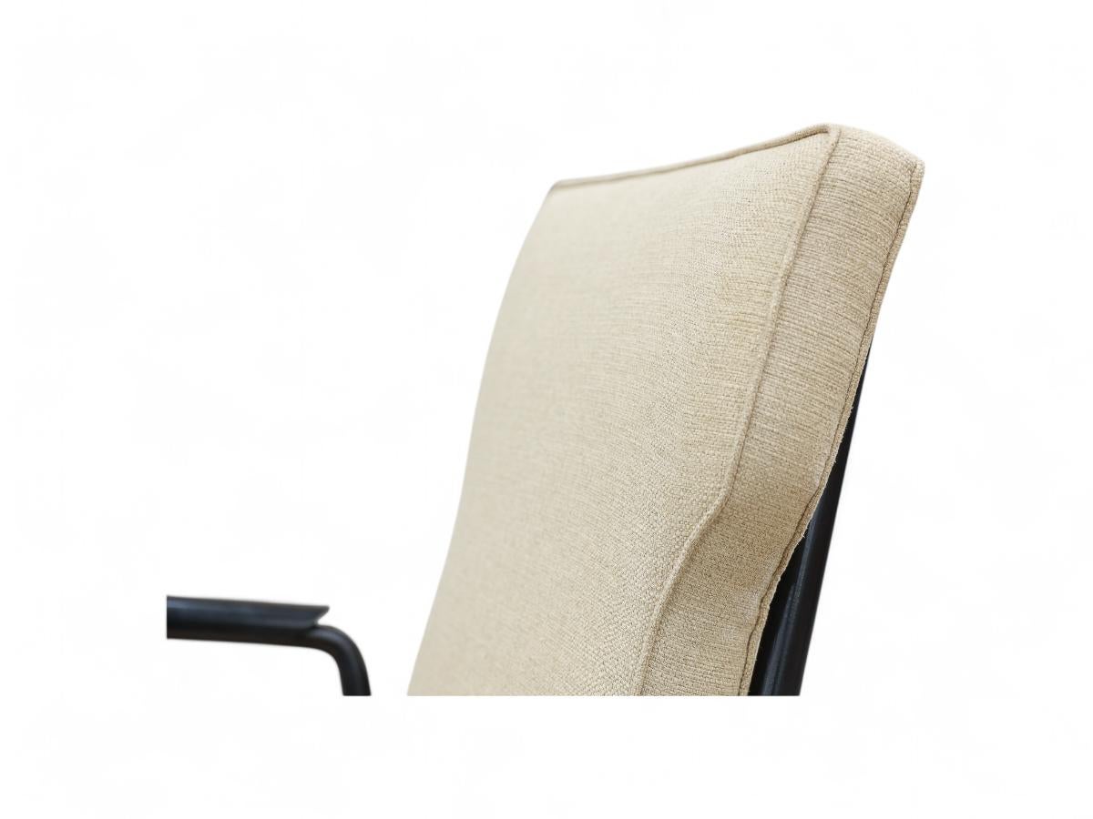 Mid-Century Modern Armchair in Hardwood & Grey Fabric, Scapinelli, 1950’s Brazil For Sale 3