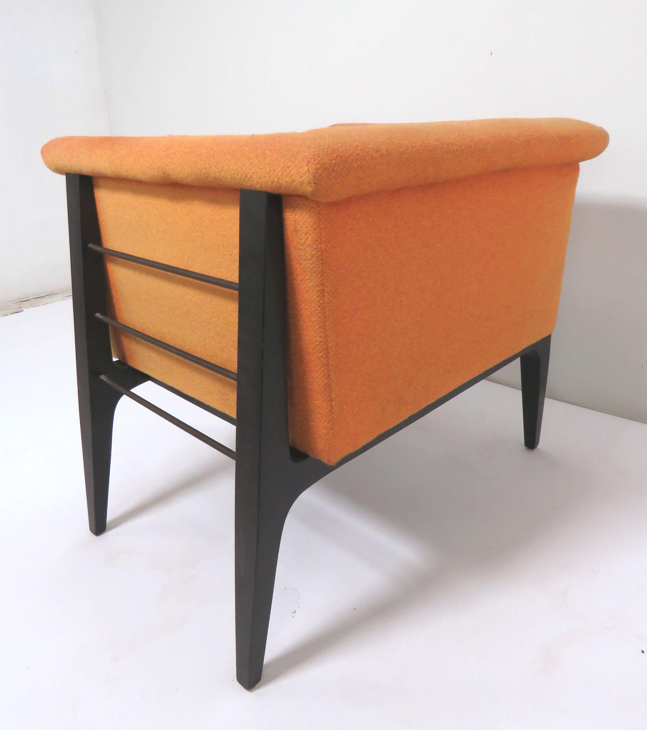 Wood Mid-Century Modern Armchair in Manner of Harvey Probber For Sale