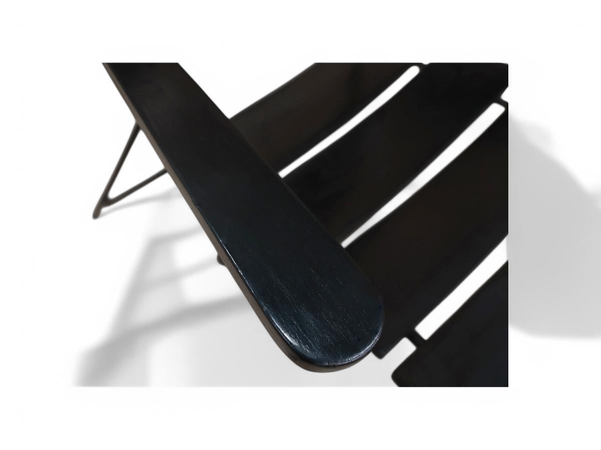 Mid Century Modern Armchair in Metal & Wood by Carlo Hauner, Brazil, 1950s For Sale 1