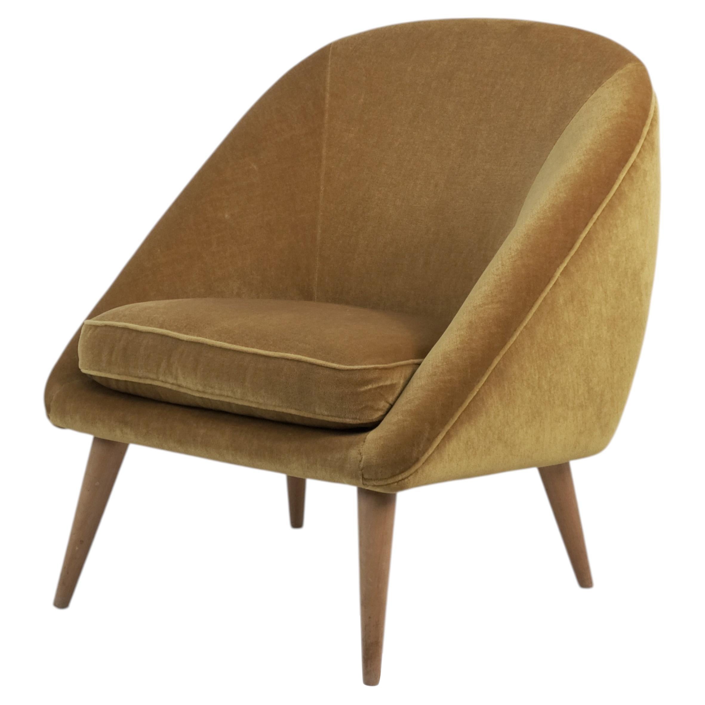 Mid-Century Modern Armchair in Mustard Yellow, Finland 1950s