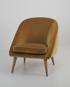 Mid-Century Modern Armchair in Mustard Yellow, Finland 1950s
