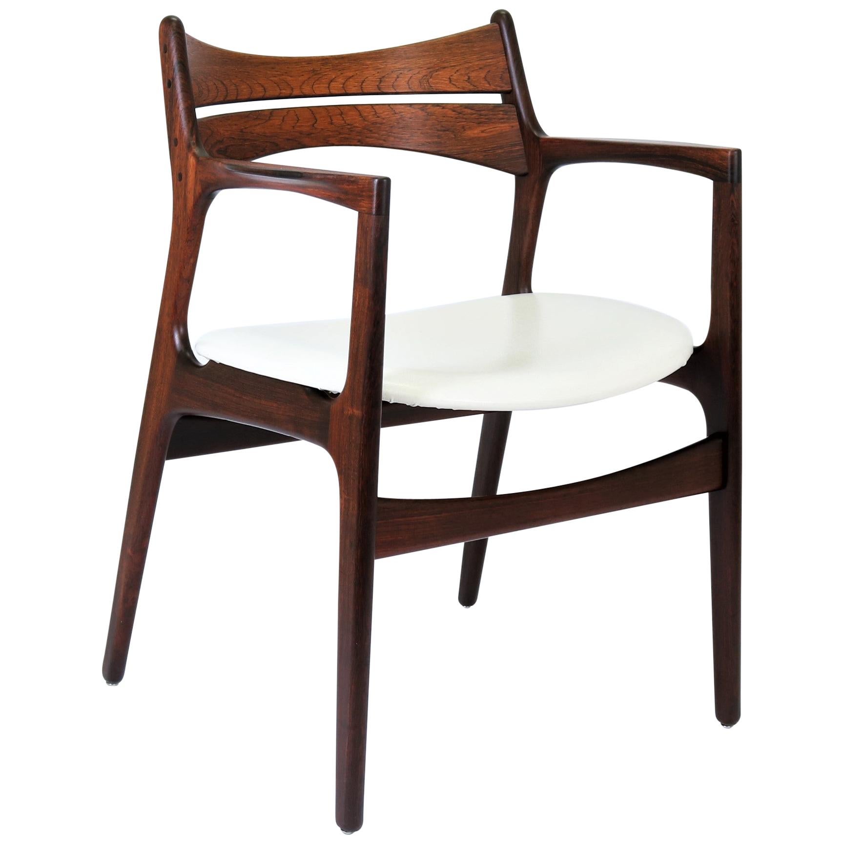 MidCentury Modern Armchair in Rosewood by Danish Designer Erik Buck