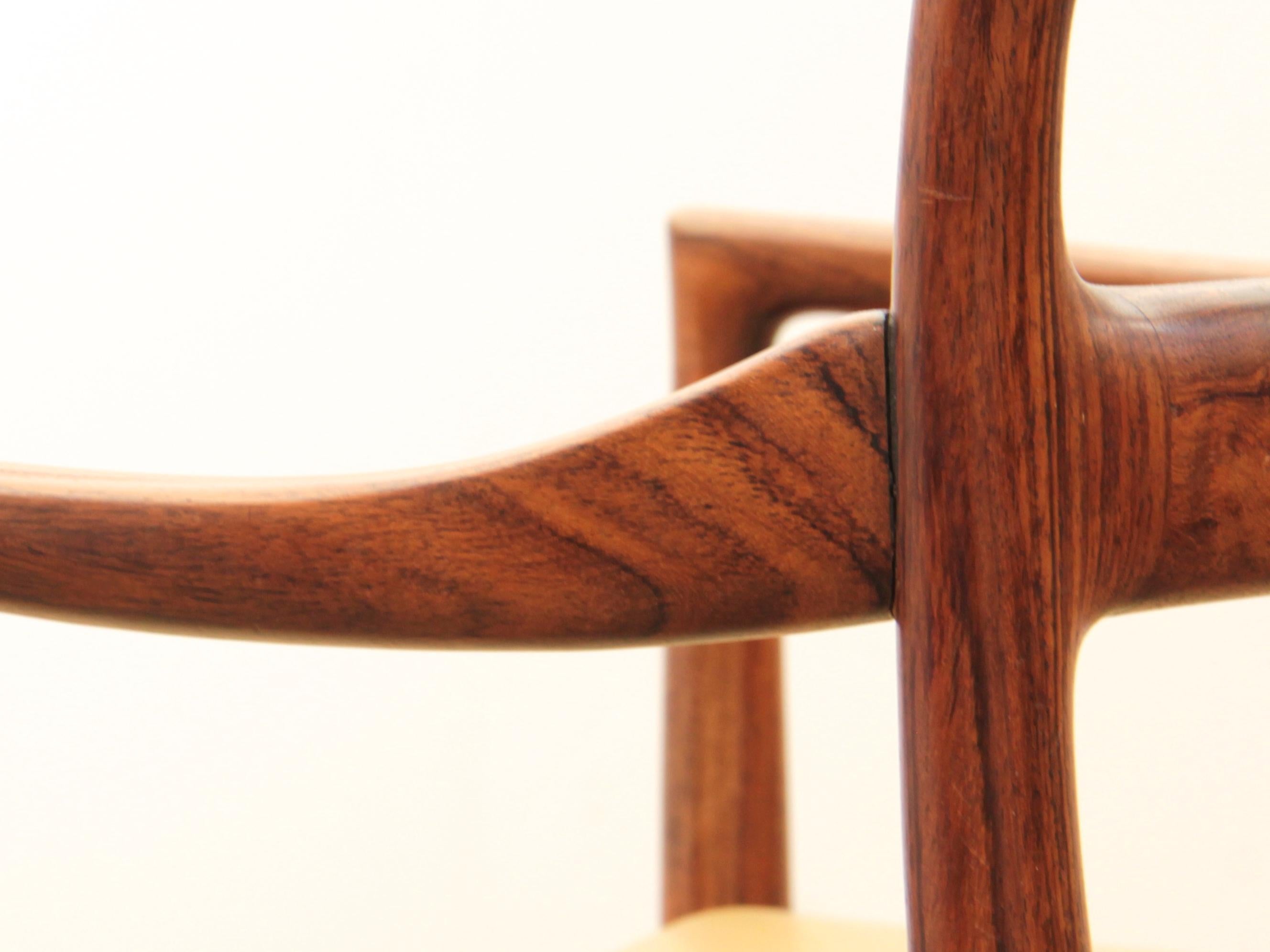 Mid-Century Modern Armchair in Rosewood by Kai Lyngfeldt For Sale 9