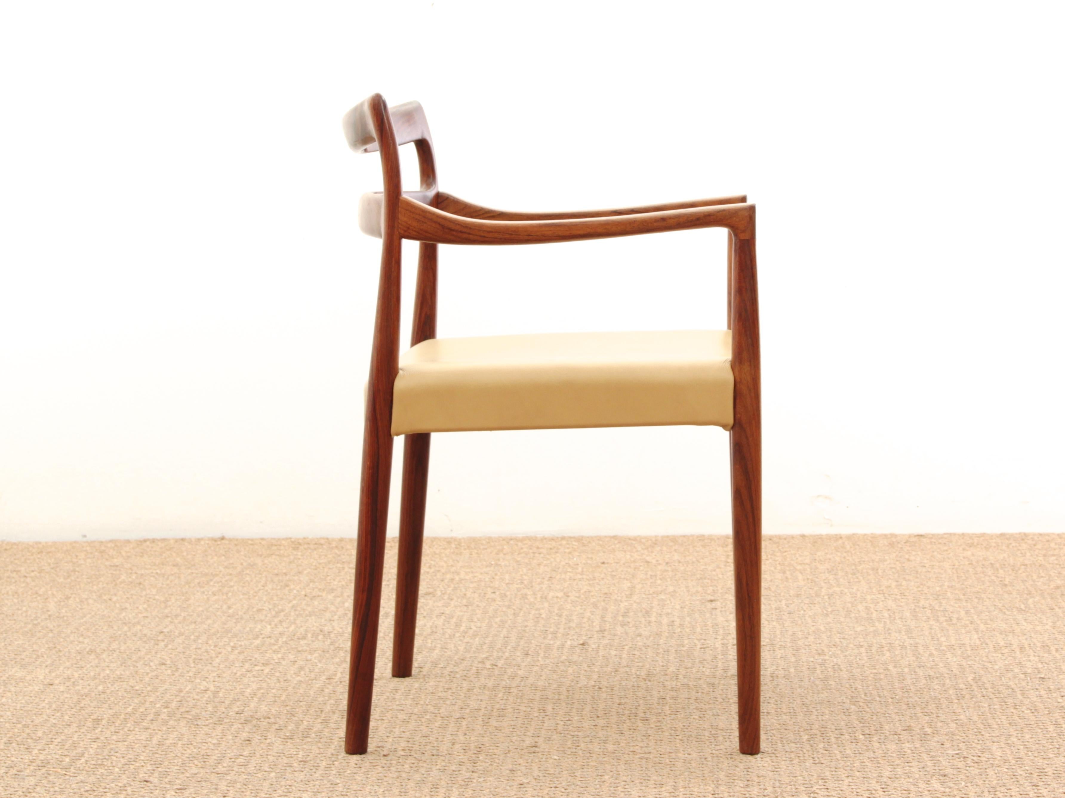 Scandinavian Mid-Century Modern Armchair in Rosewood by Kai Lyngfeldt For Sale