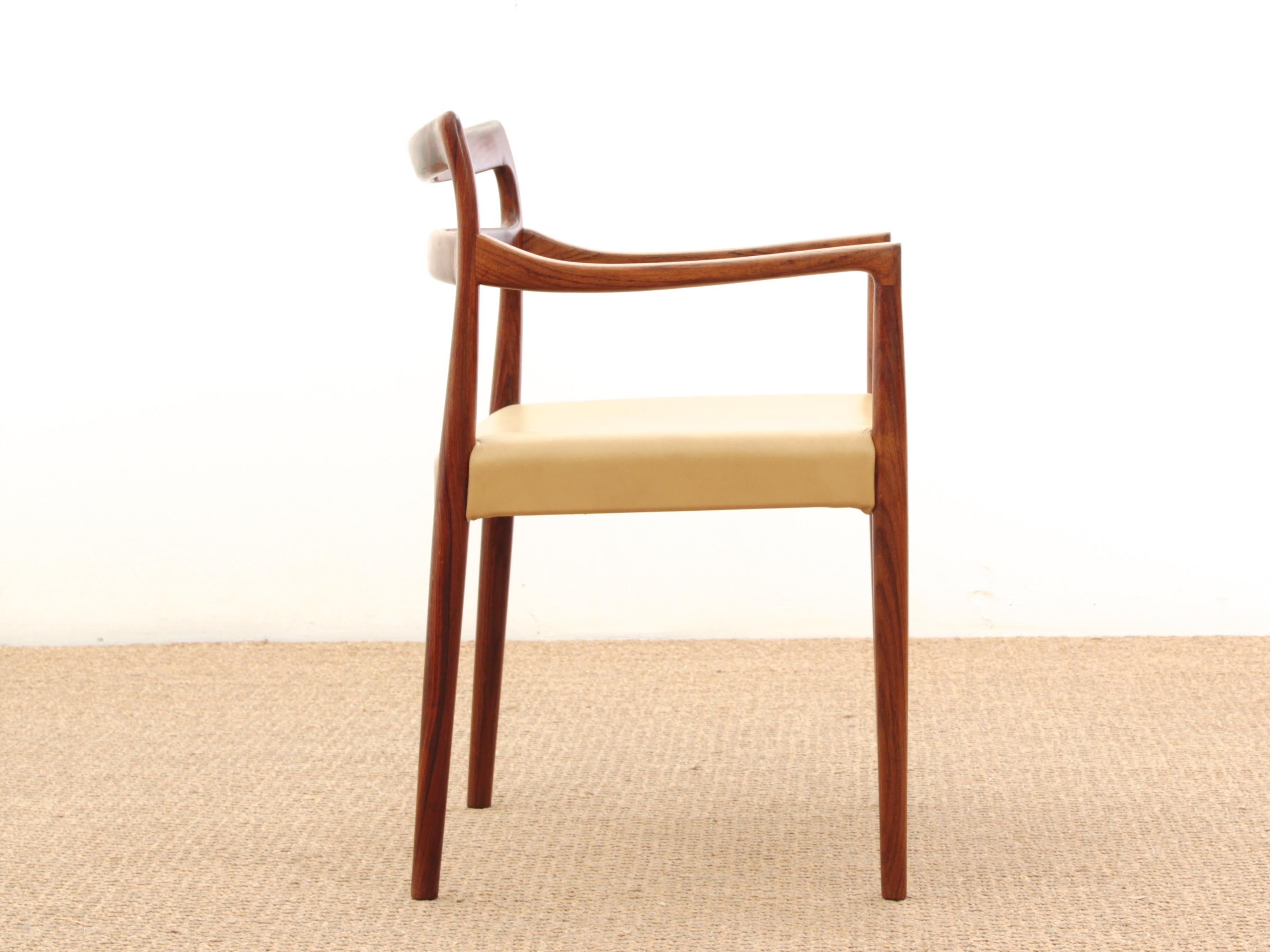 Scandinavian Mid-Century Modern Armchair in Rosewood by Kai Lyngfeldt For Sale