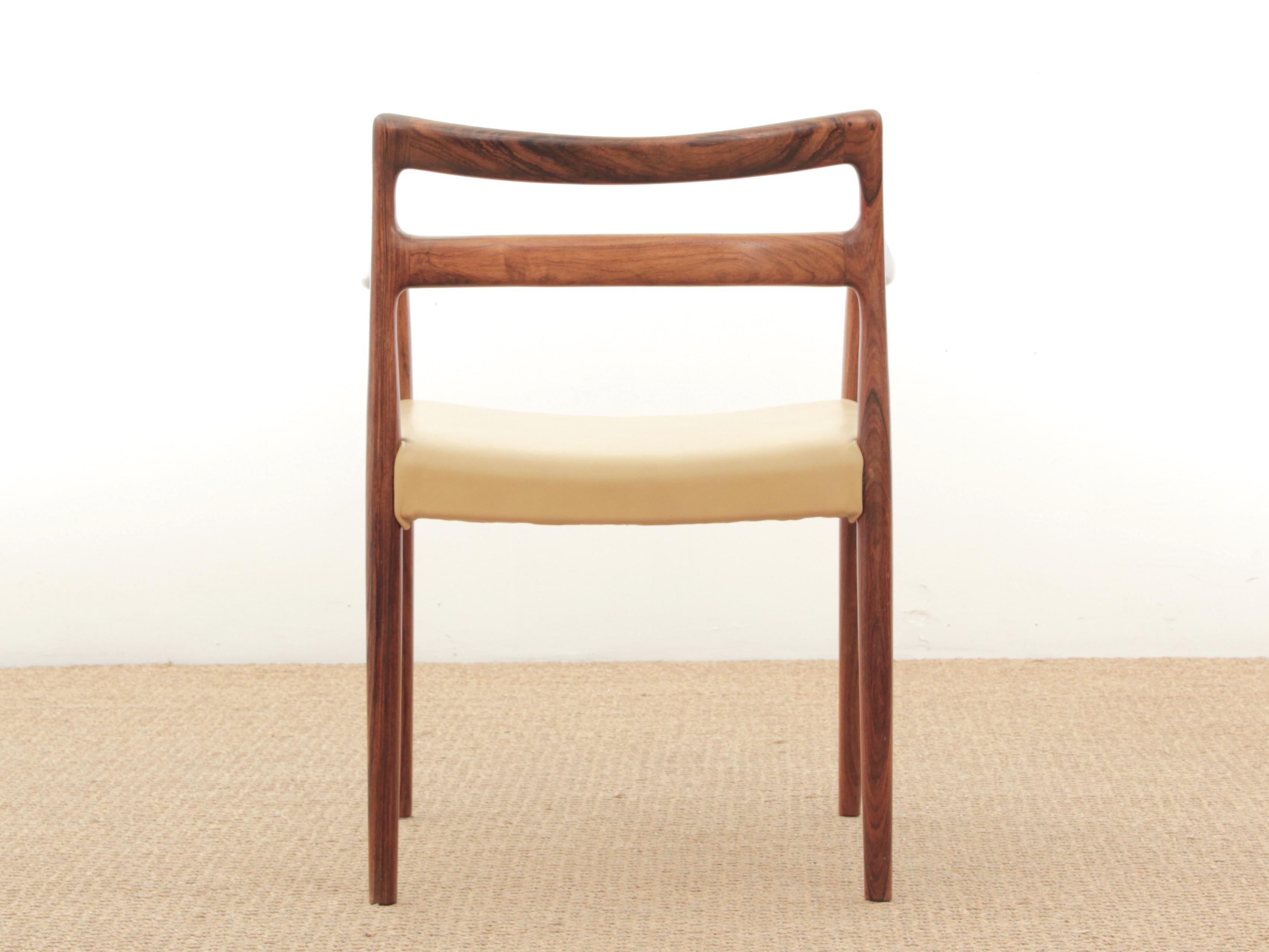 Mid-Century Modern Armchair in Rosewood by Kai Lyngfeldt For Sale 1