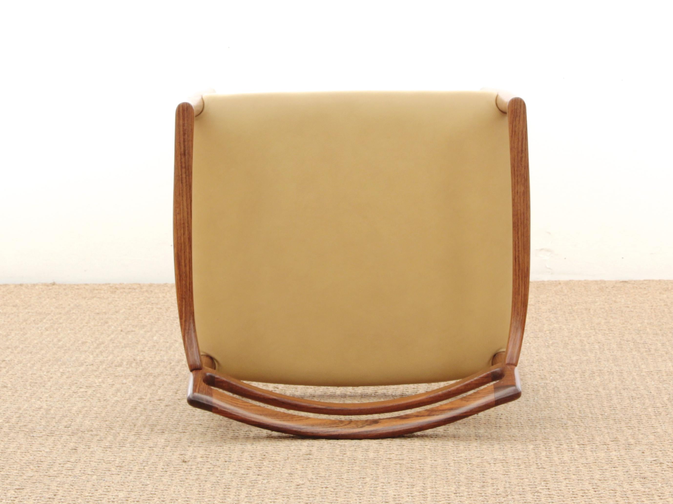 Mid-Century Modern Armchair in Rosewood by Kai Lyngfeldt For Sale 2