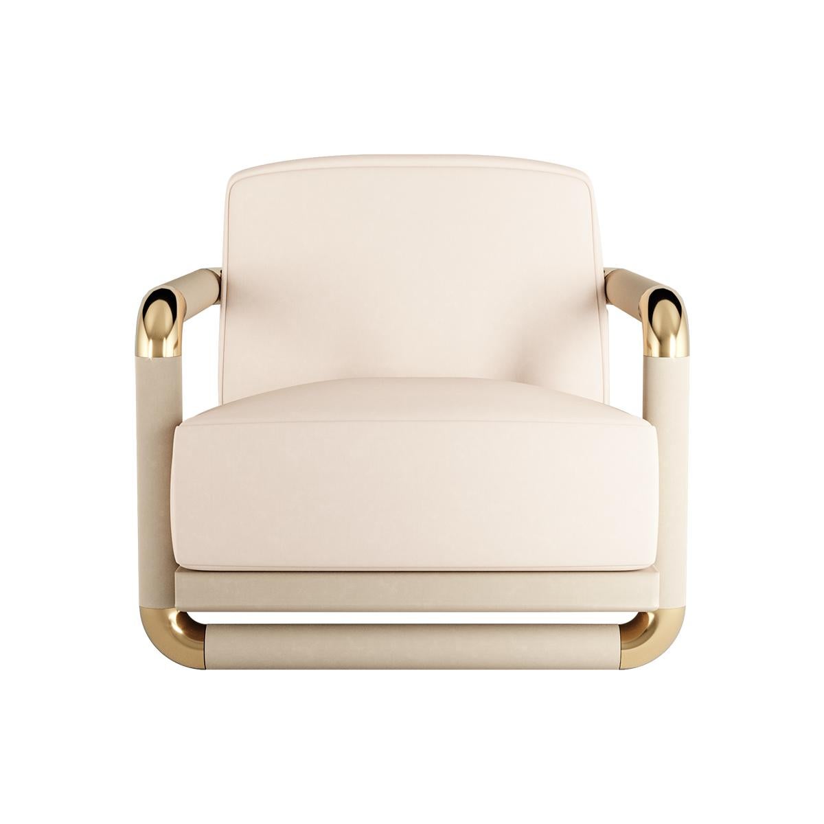 white velvet armchair