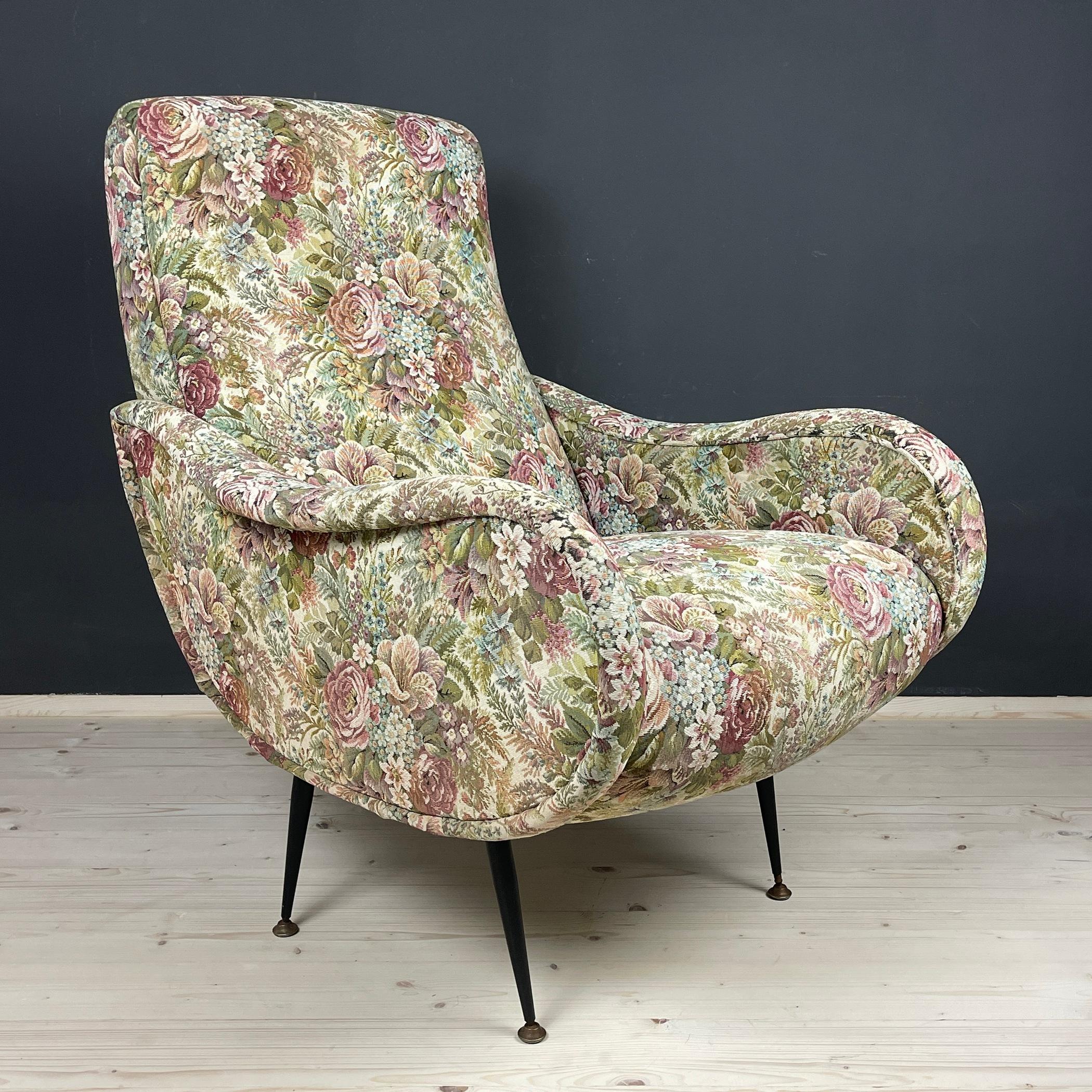 20th Century Mid-Century Modern Armchair Lady by Marco Zanuso Italy 1960s  For Sale