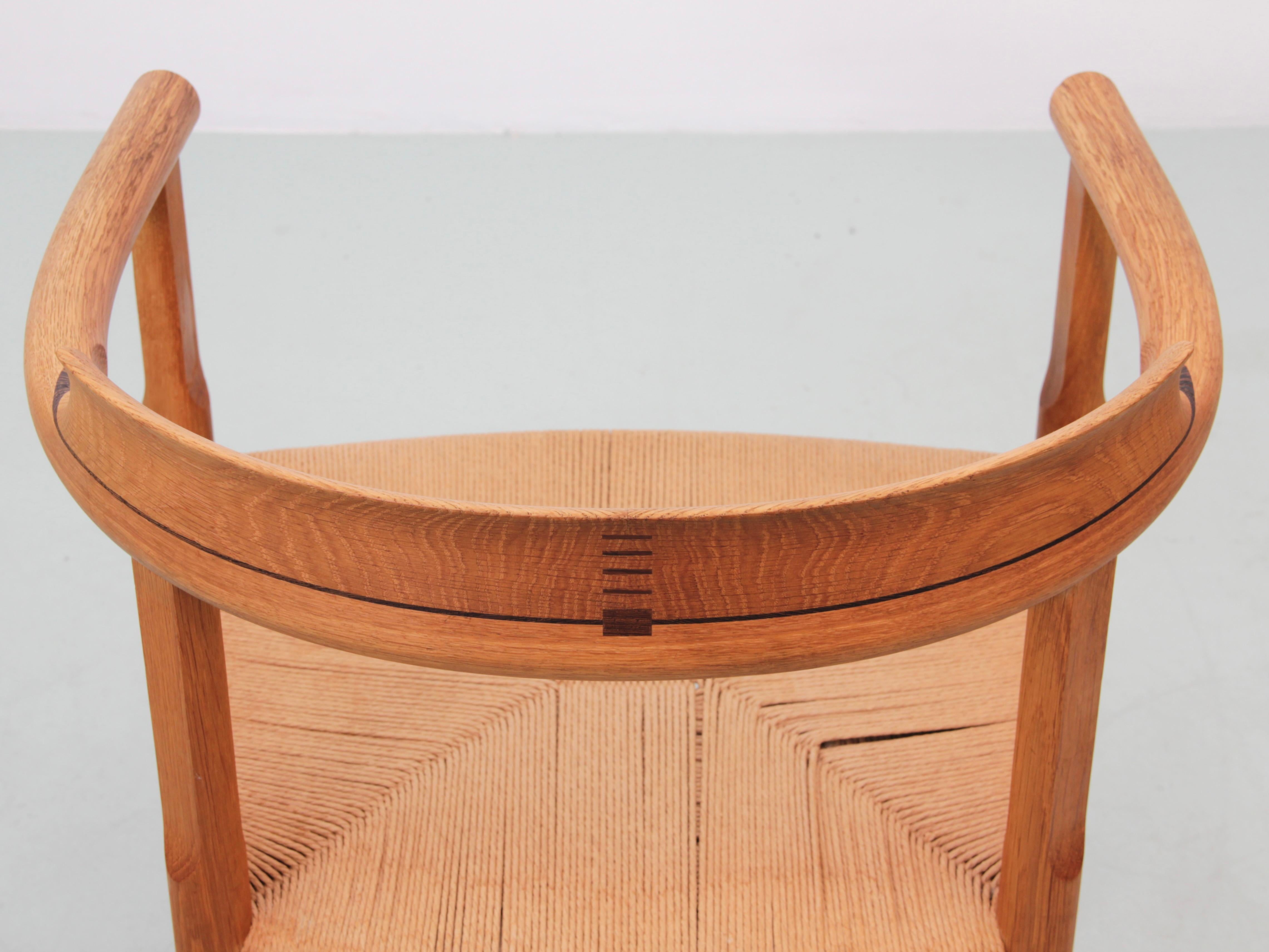 Oak Mid century modern armchair  model Captain or PP62 by Hans Wegner for PP Møbler