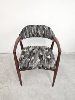 Mid Century Modern Armchair upholstered in lambskin, Yugoslavia 1960s
