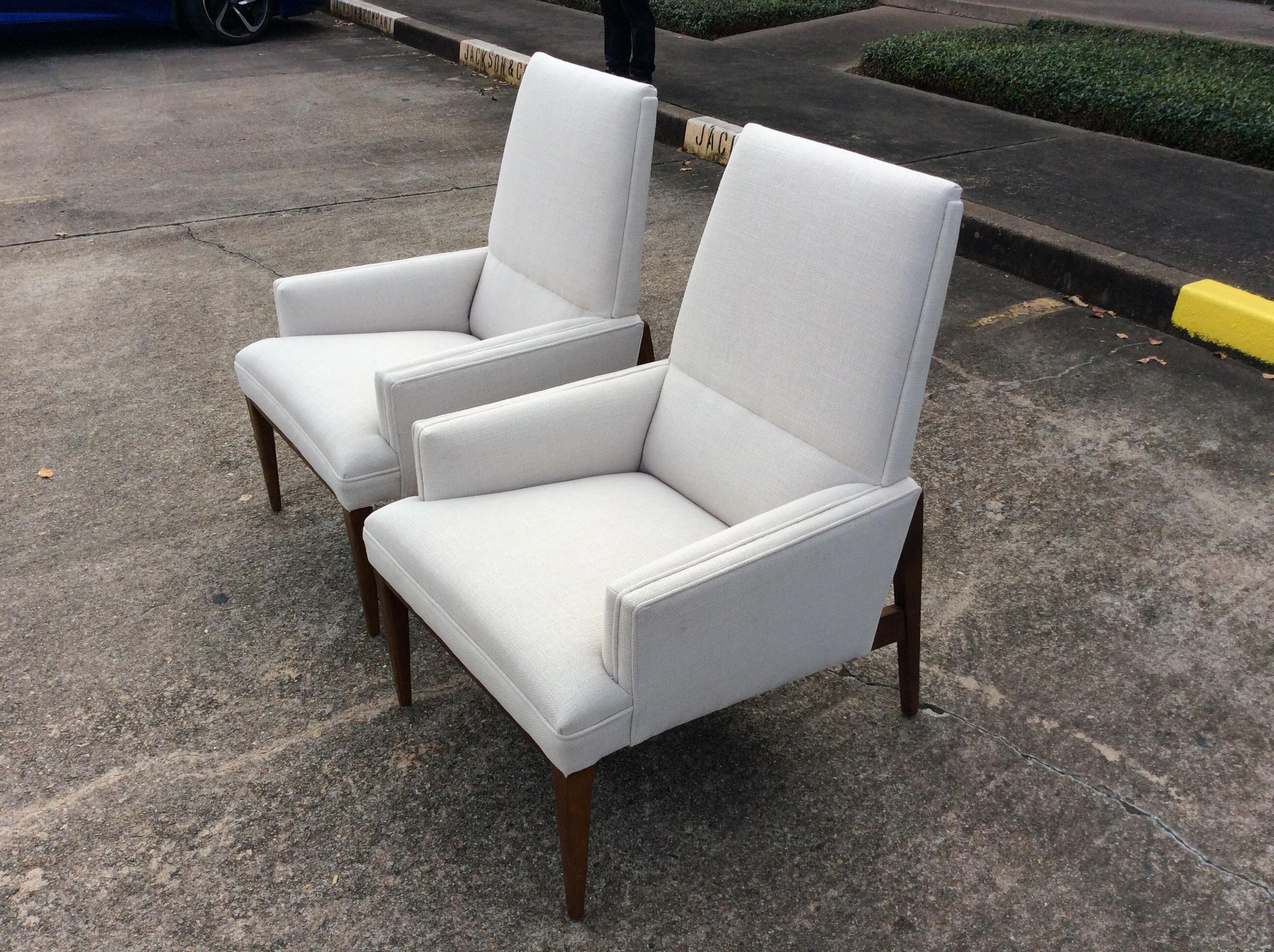 American Mid-Century Modern Armchairs, a Pair For Sale