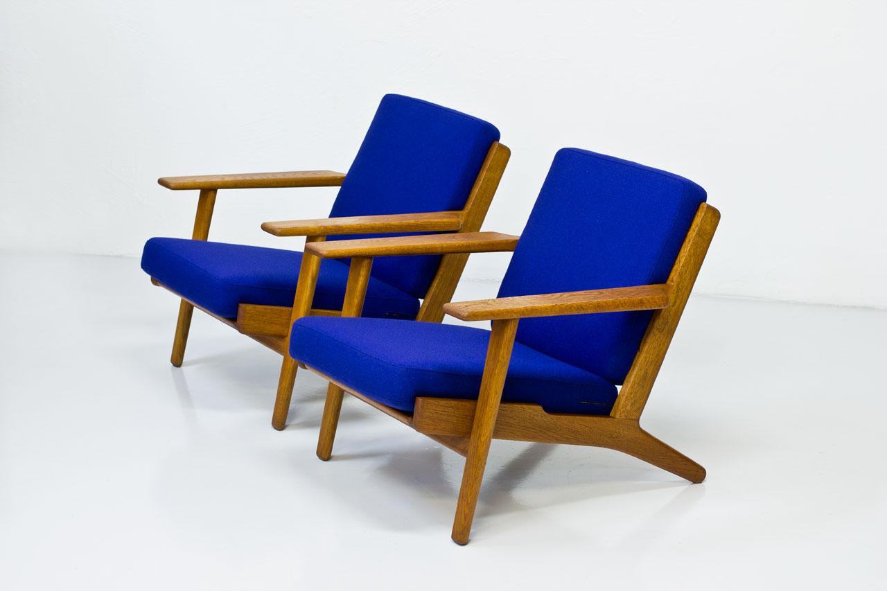 Mid-Century Modern Armchairs GE-290 by Hans Wegner for Getama, Denmark, Set of 2 In Good Condition In Stockholm, SE