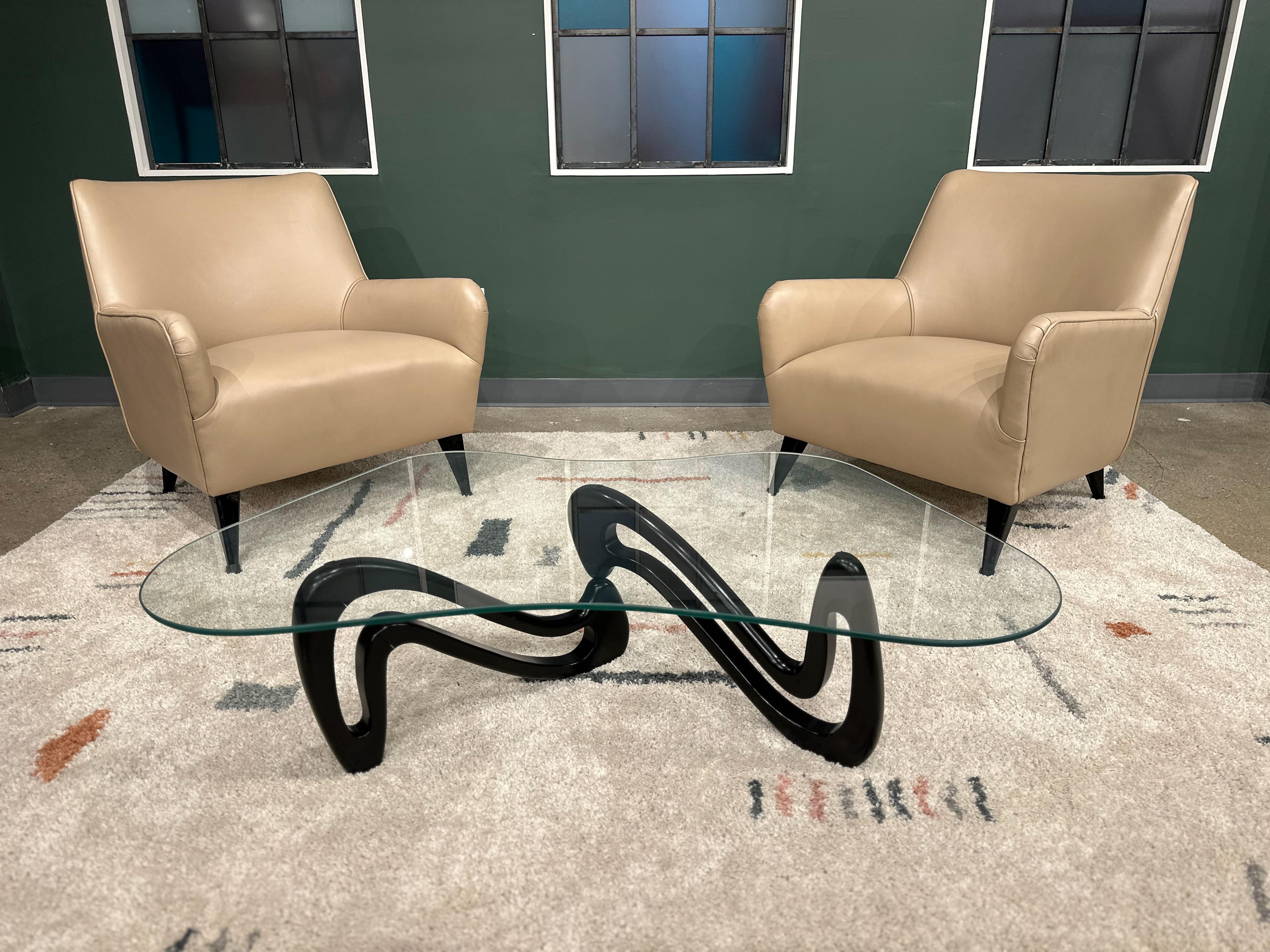 Mid-Century Modern Armchairs in Leather & Wood by Joaquim Tenreiro, 1955, Brazil 9