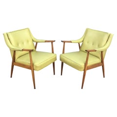 Mid Century Modern Armchairs in the Style of Adrian Pearsall, a Pair
