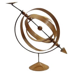 Mid-Century Modern Armillary Sphere Bent wood