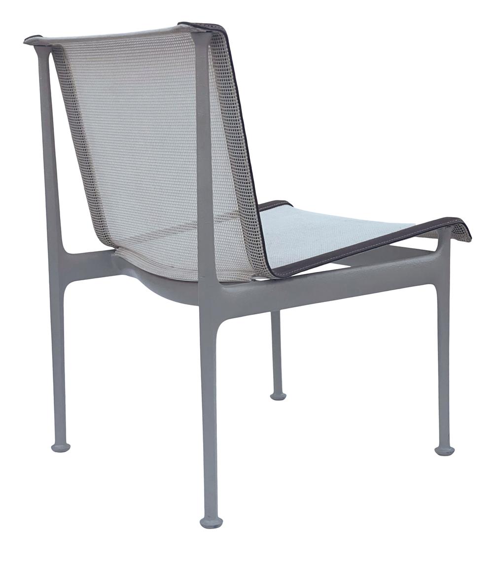 American Mid-Century Modern Armless Patio Side Chairs or Lounge Chairs by Richard Schultz