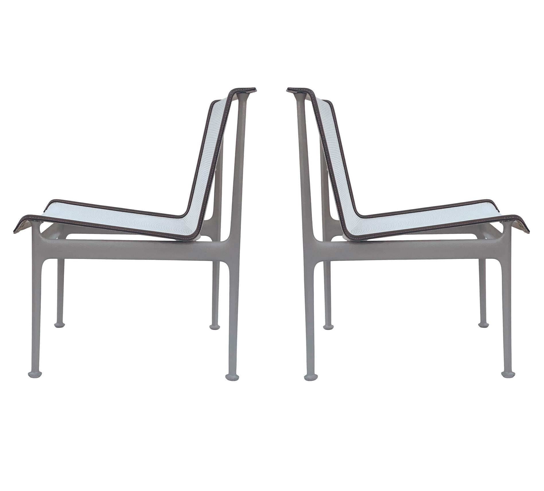 Mid-Century Modern Armless Patio Side Chairs or Lounge Chairs by Richard Schultz 1