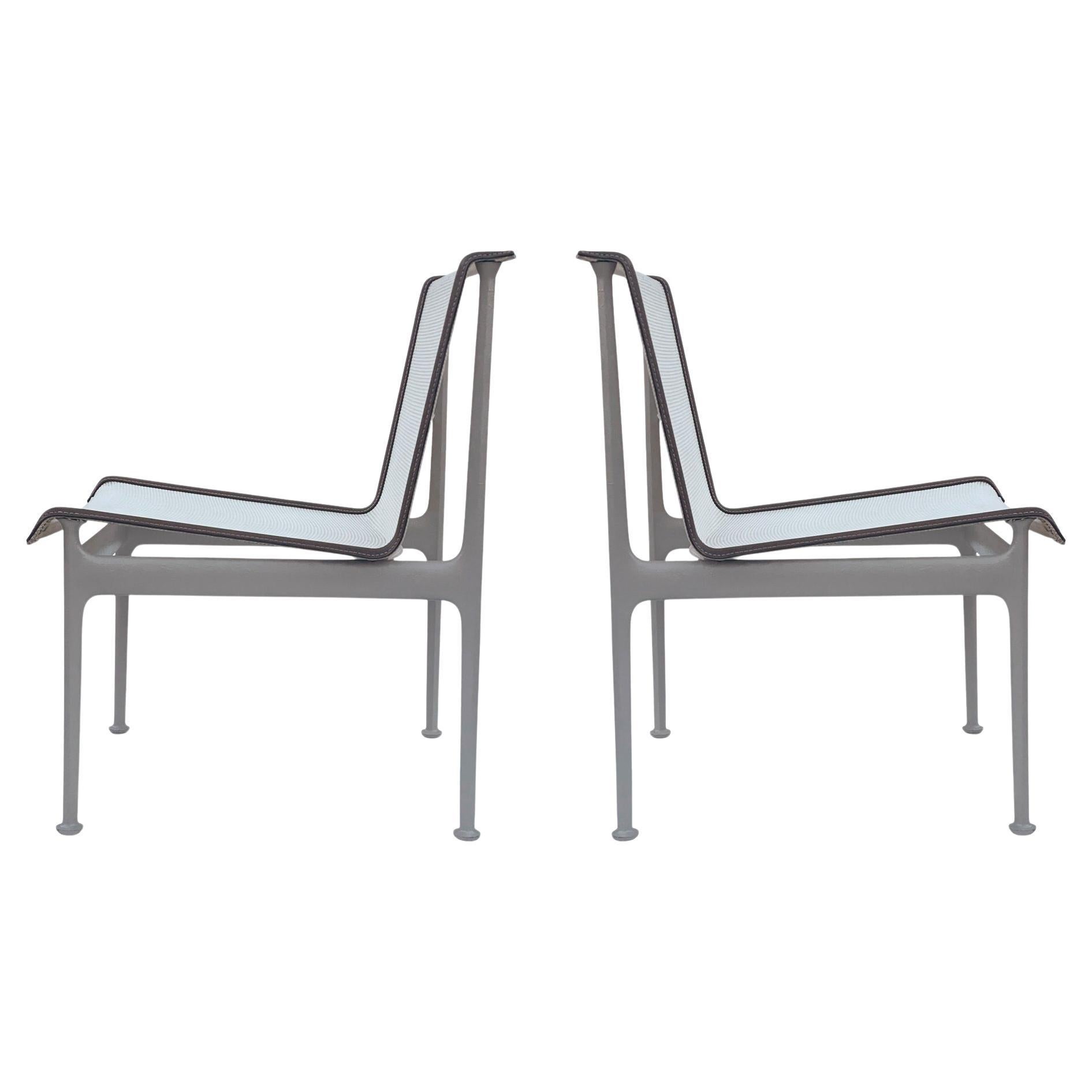 Mid-Century Modern Armless Patio Side Chairs or Lounge Chairs by Richard Schultz