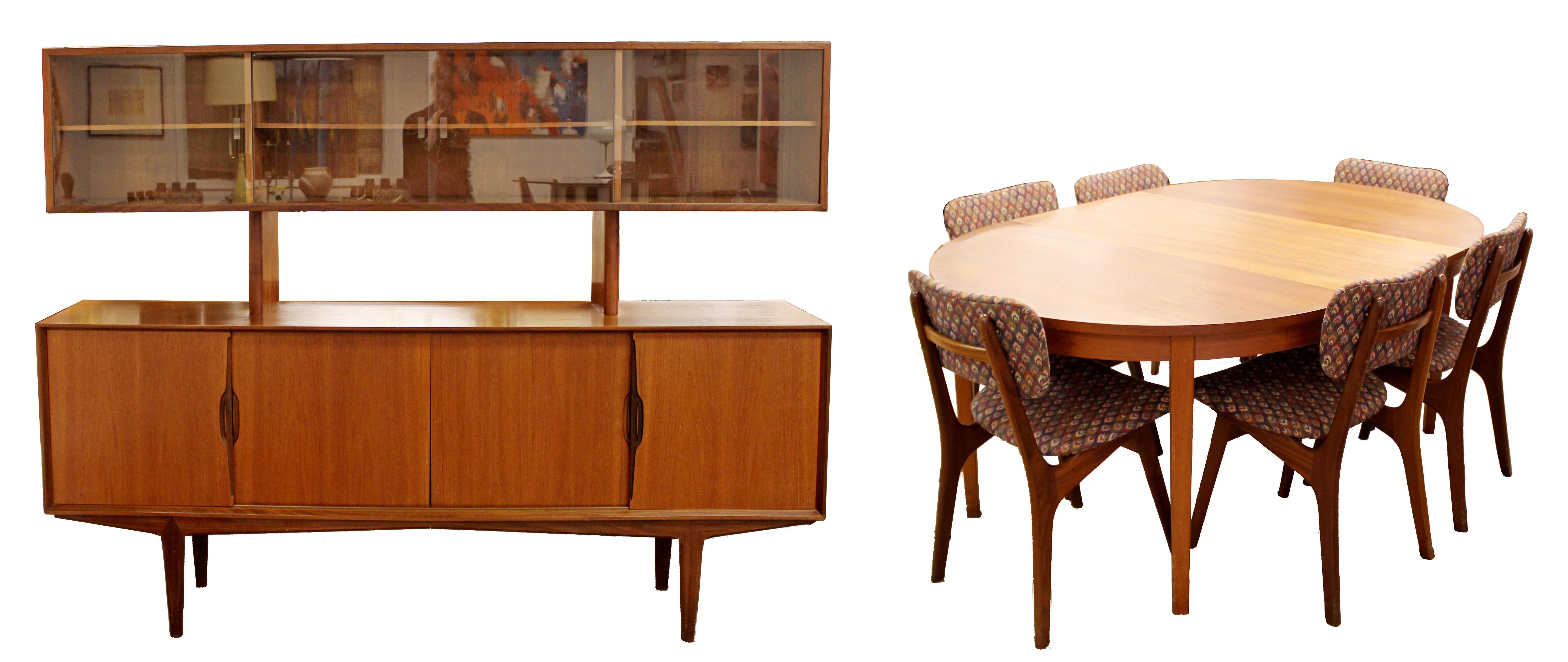 Mid-Century Modern Arne Hovmand Olsen Danish Teak Oval Dining Table & 6 Stühle 11