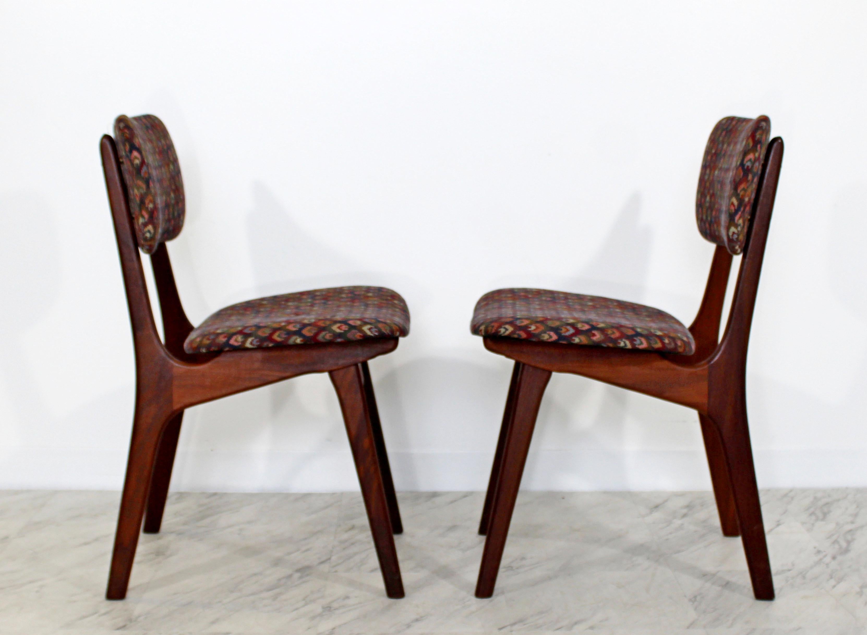 Mid-20th Century Mid-Century Modern Arne Hovmand Olsen Danish Teak Set 6 Side Dining Chairs