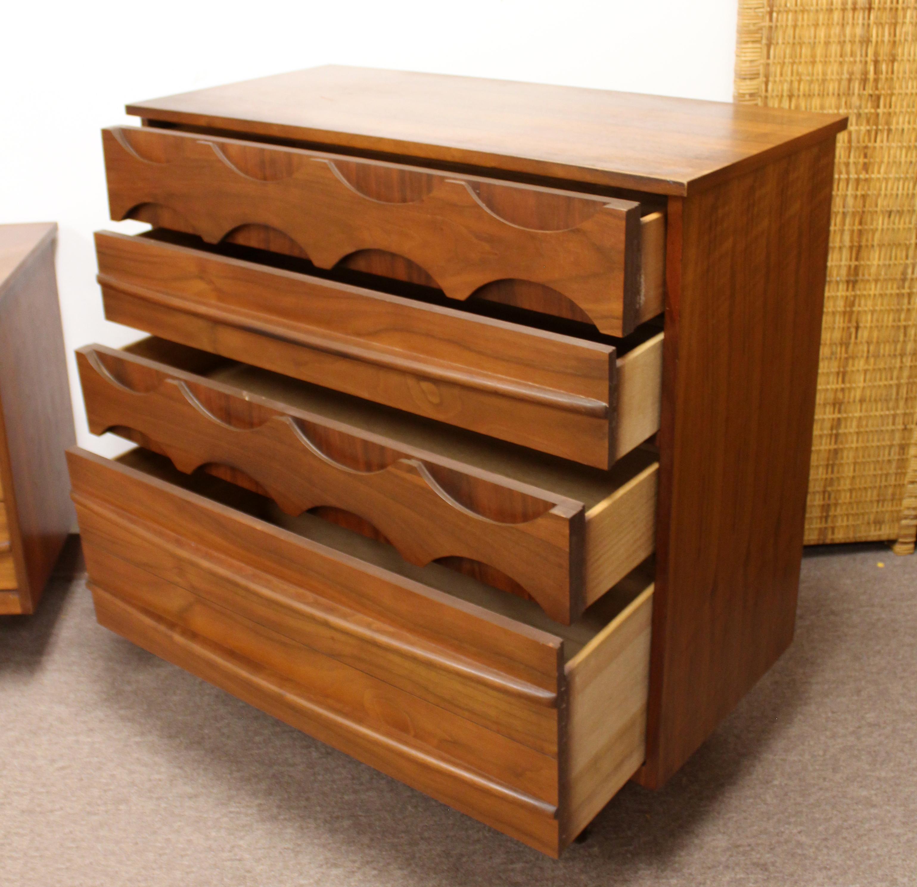 Mid-Century Modern Arne Vodder Style Danish 4 Drawer Highboy Dresser, 1960s 1