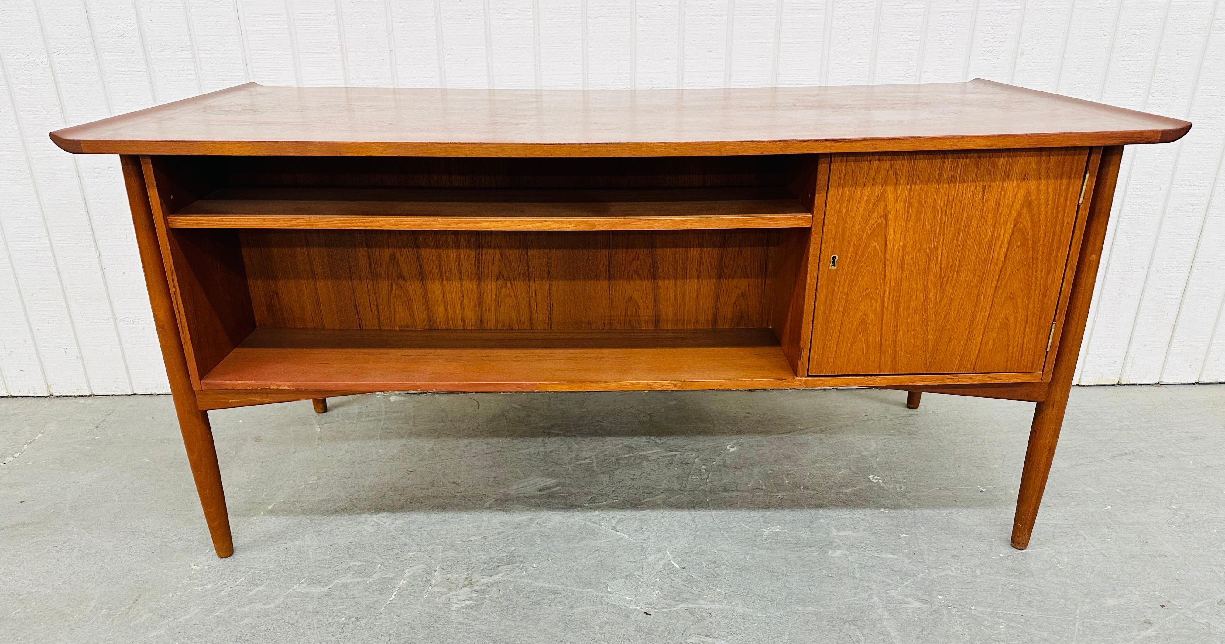 Mid-Century Modern Arne Vodder Teak Executive Desk 3