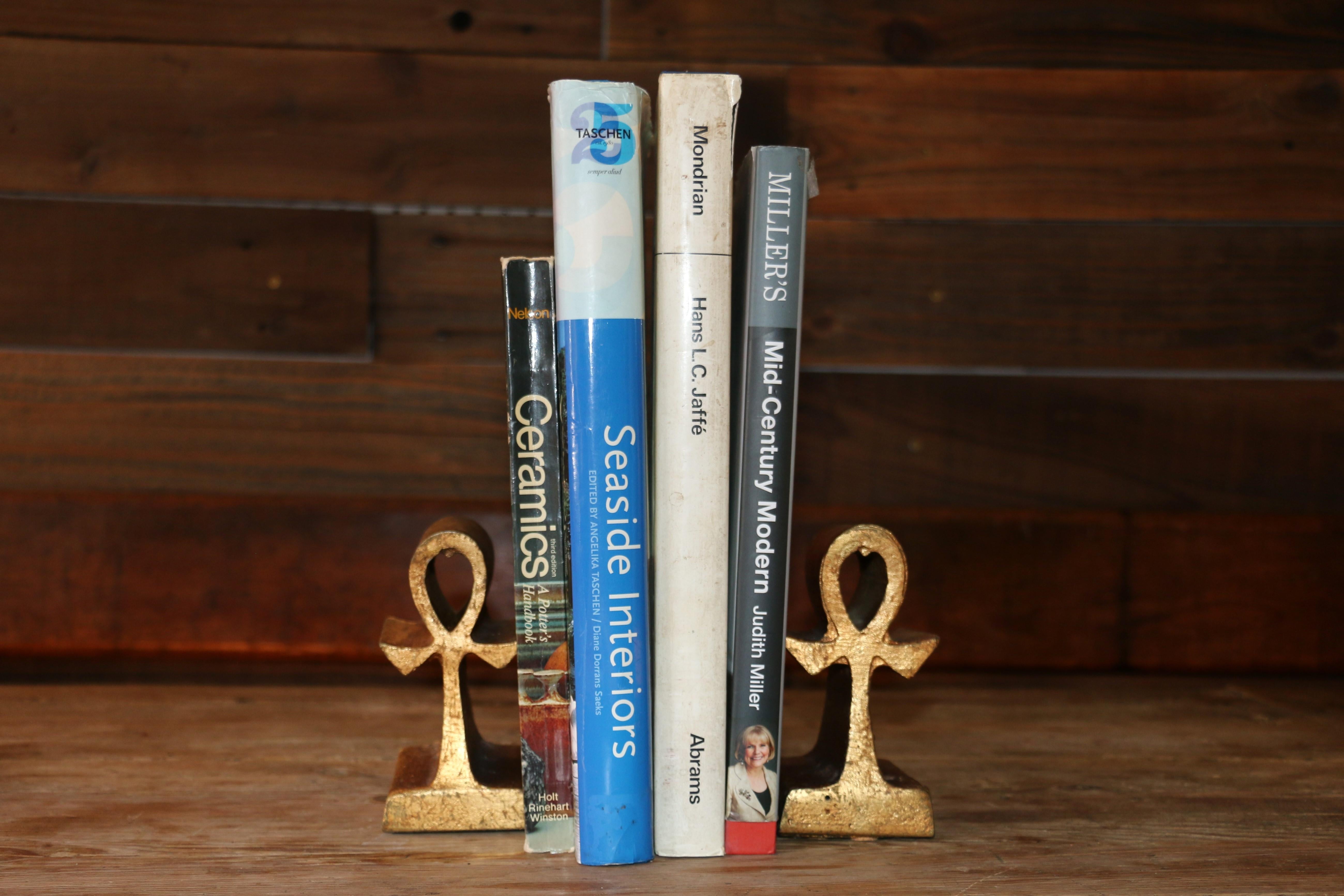 Mid-Century Modern Art Ankh Bookends by C Jere, 1960s For Sale 8