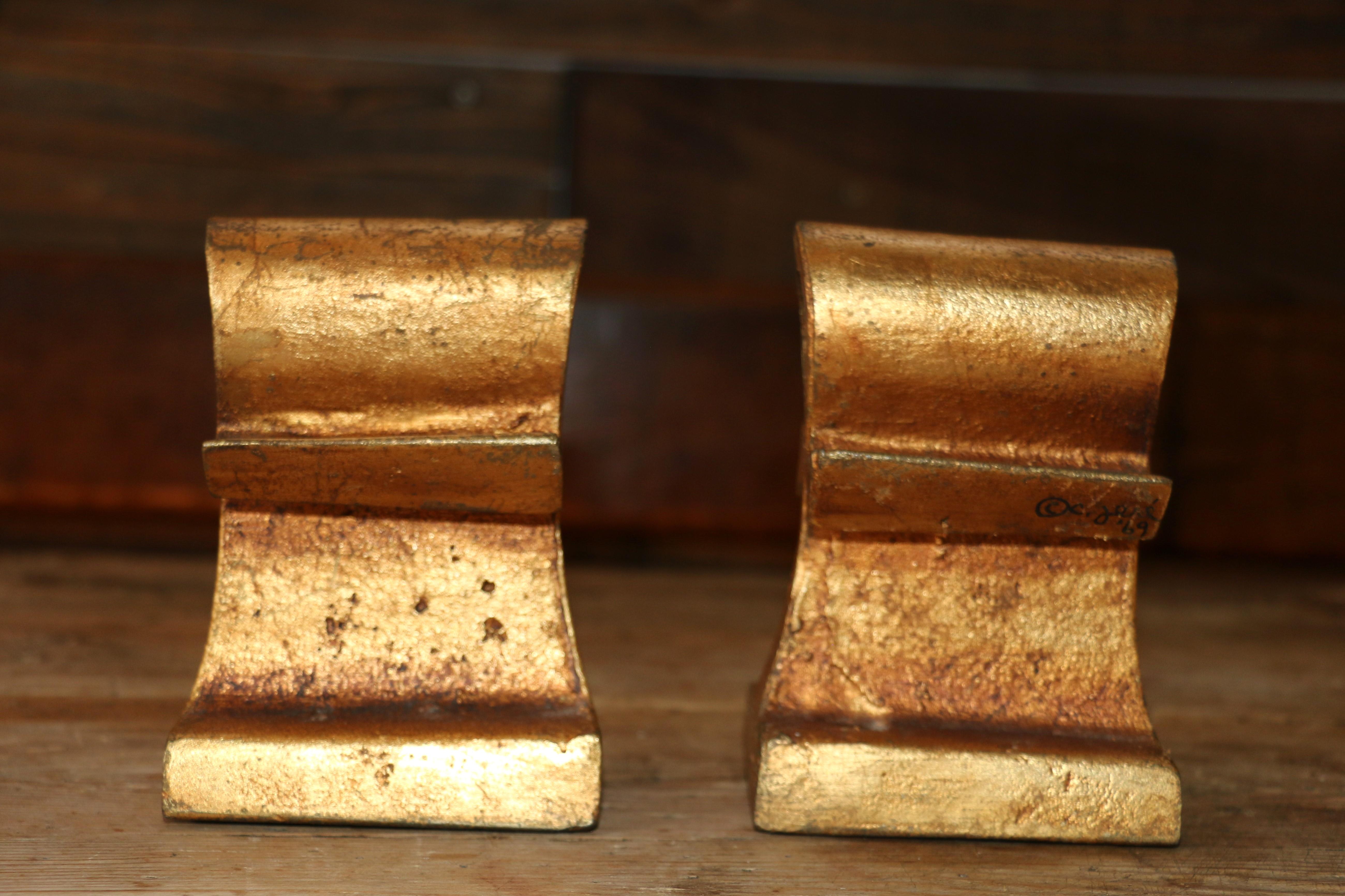 Mid-20th Century Mid-Century Modern Art Ankh Bookends by C Jere, 1960s For Sale