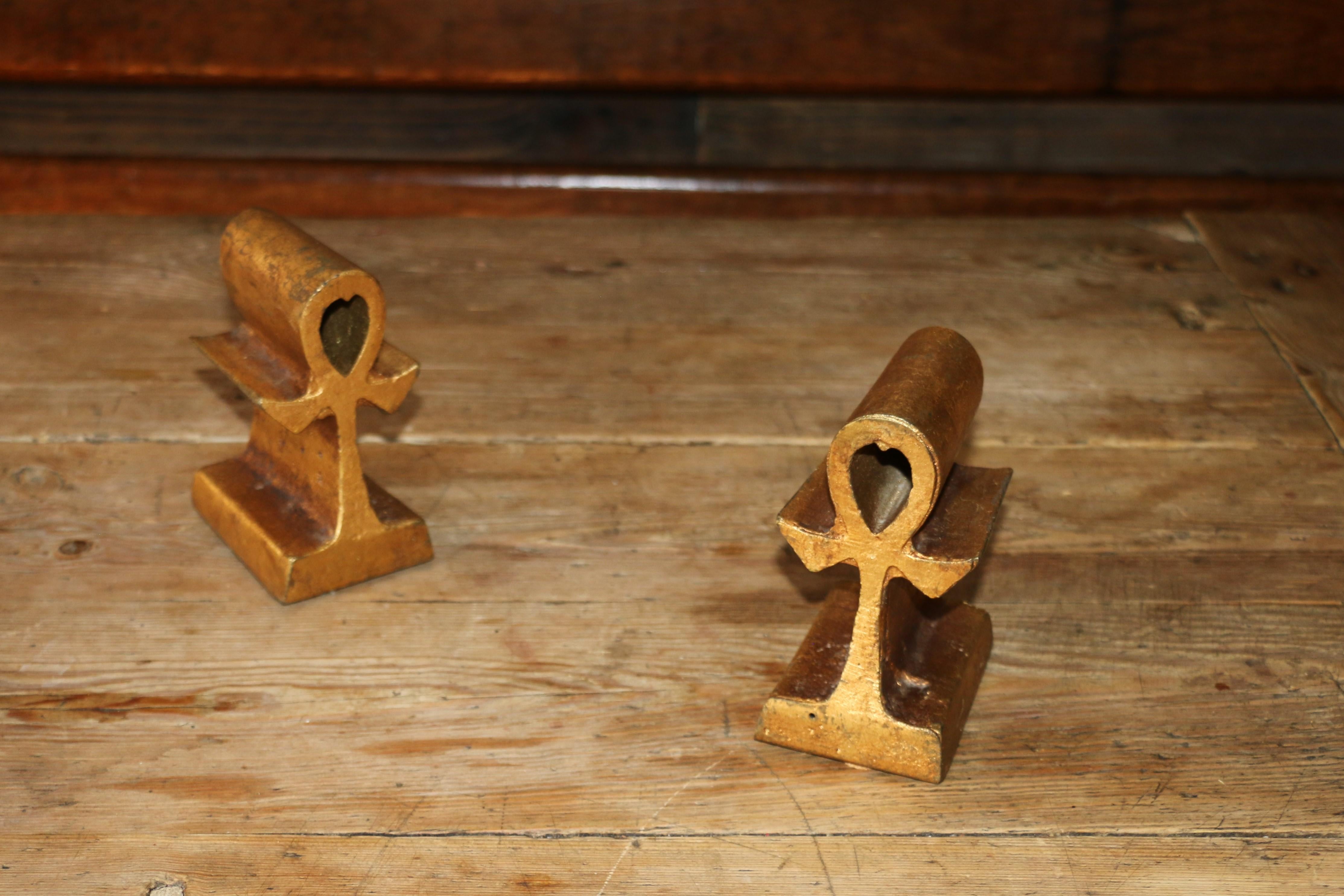 Mid-Century Modern Art Ankh Bookends by C Jere, 1960s For Sale 2