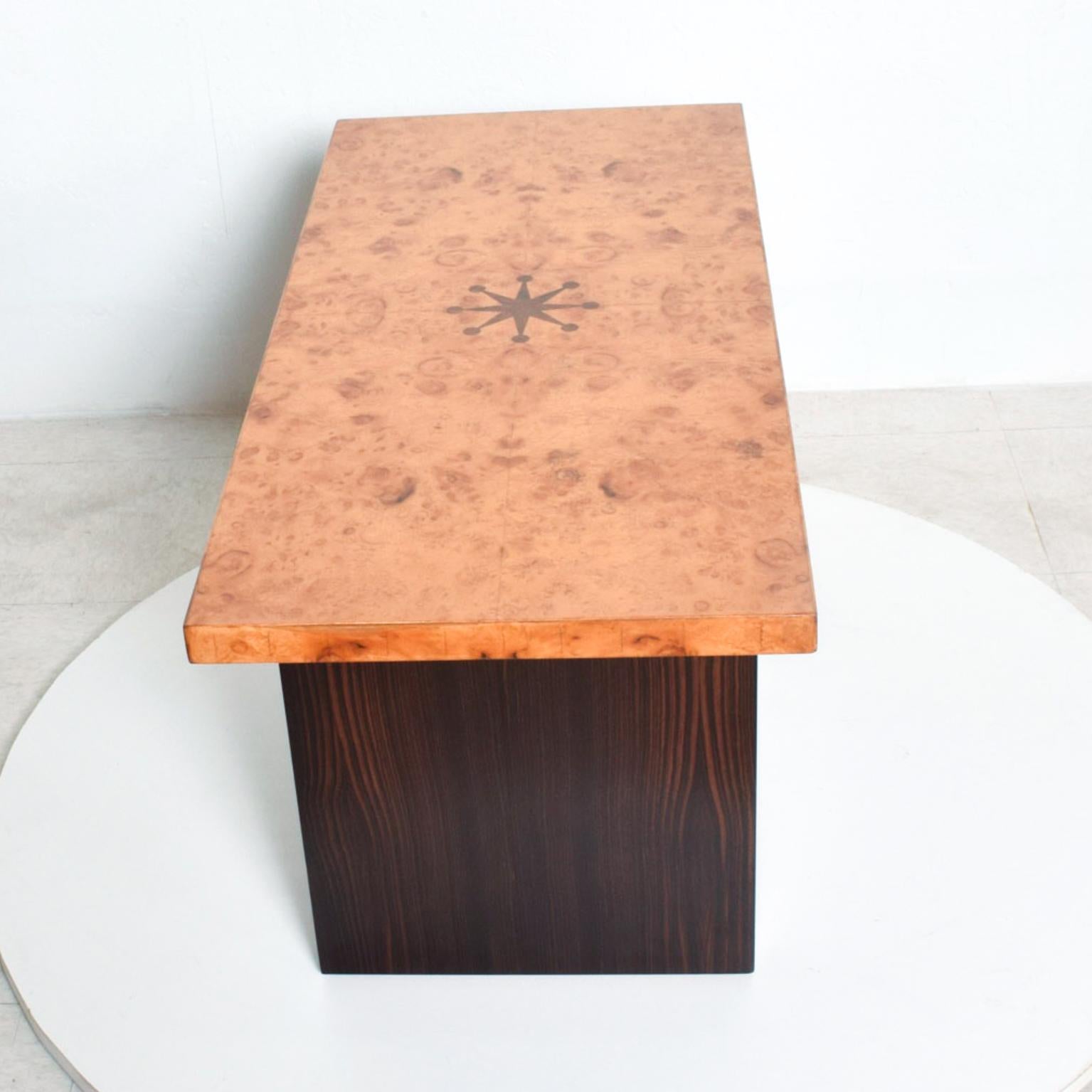 Mid-20th Century  1940s Art Deco Inlaid Bench Coffee Table by Andrew Szoeke