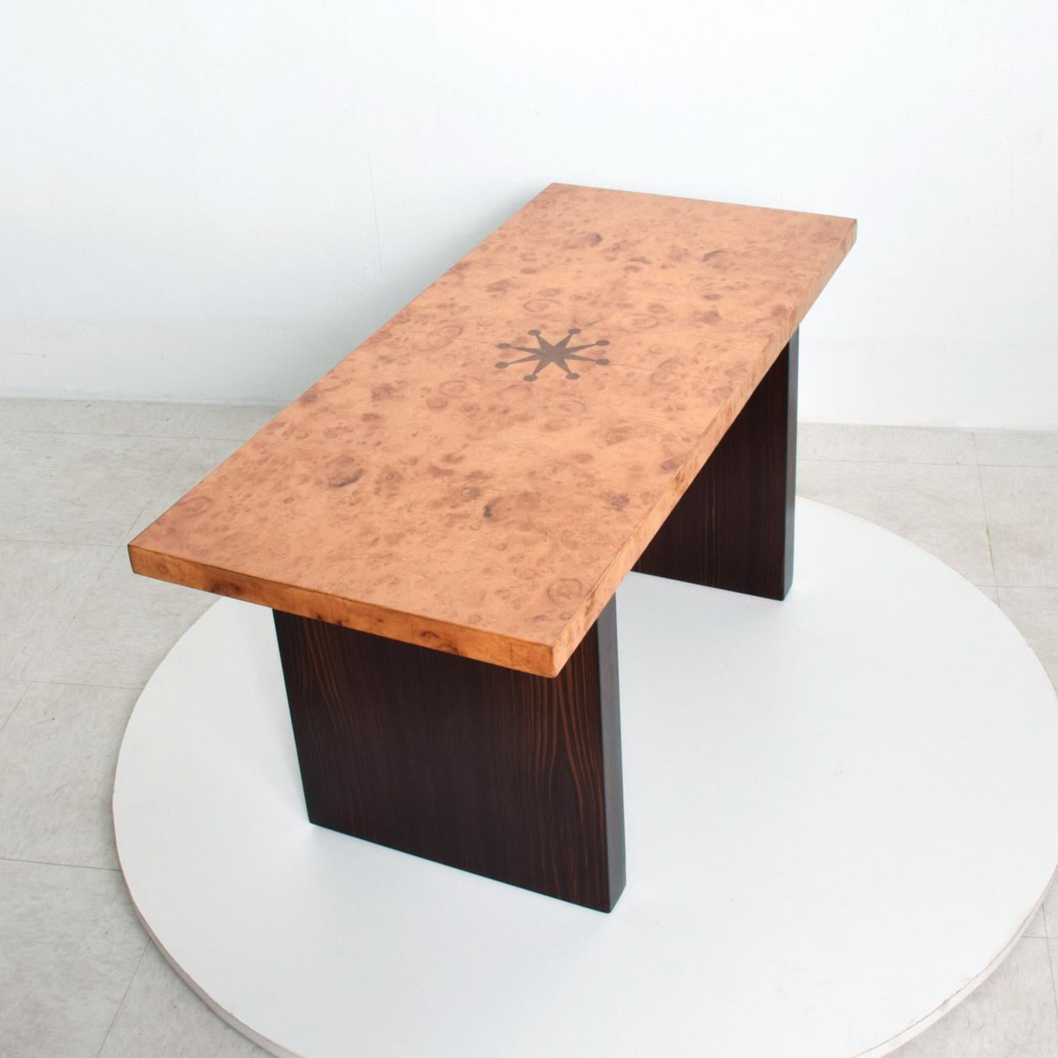 Macassar  1940s Art Deco Inlaid Bench Coffee Table by Andrew Szoeke