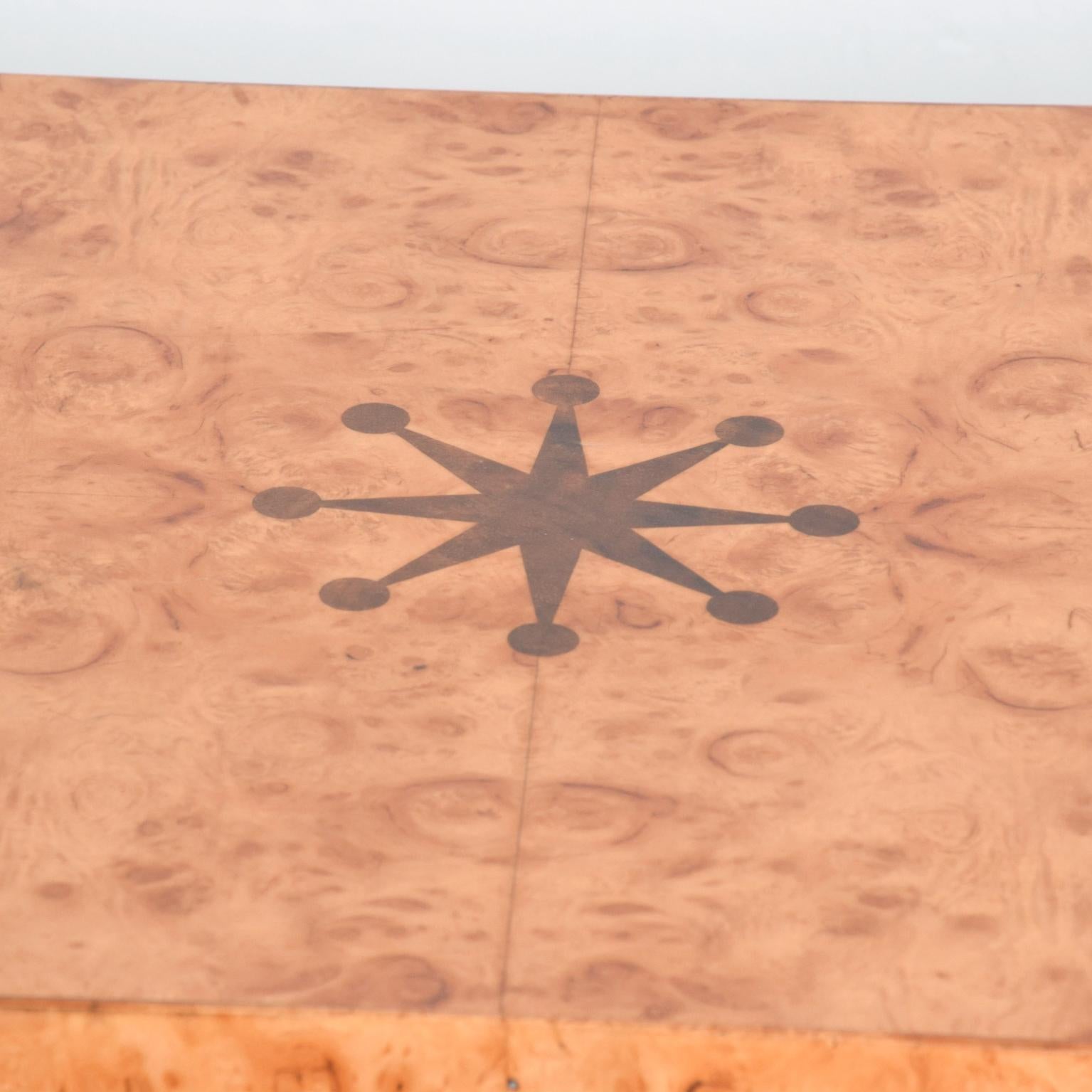  1940s Art Deco Inlaid Bench Coffee Table by Andrew Szoeke 3