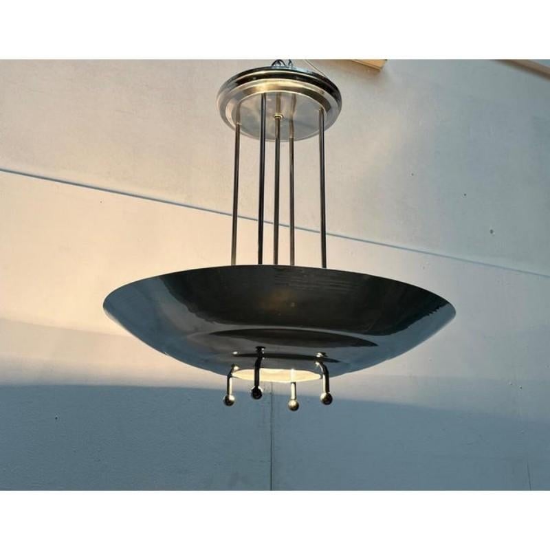 Mid-Century Modern Art Deco Style Pendant Lamp, 1950s For Sale 3