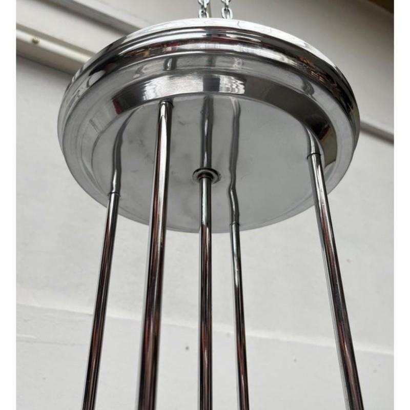 Mid-Century Modern Art Deco Style Pendant Lamp, 1950s For Sale 4