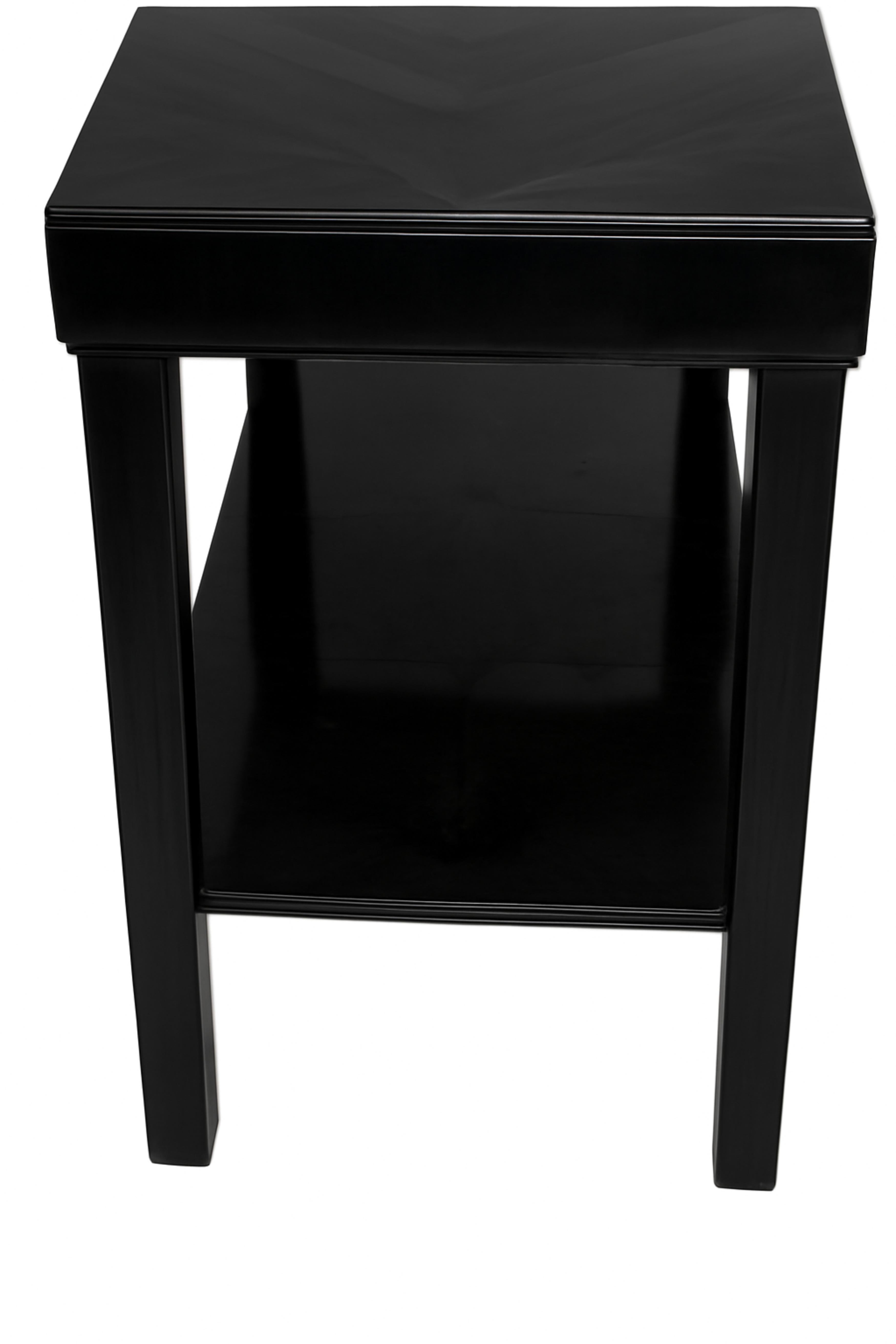 20ième siècle Table console Art déco en noyer laqué noir, 20e siècle en vente