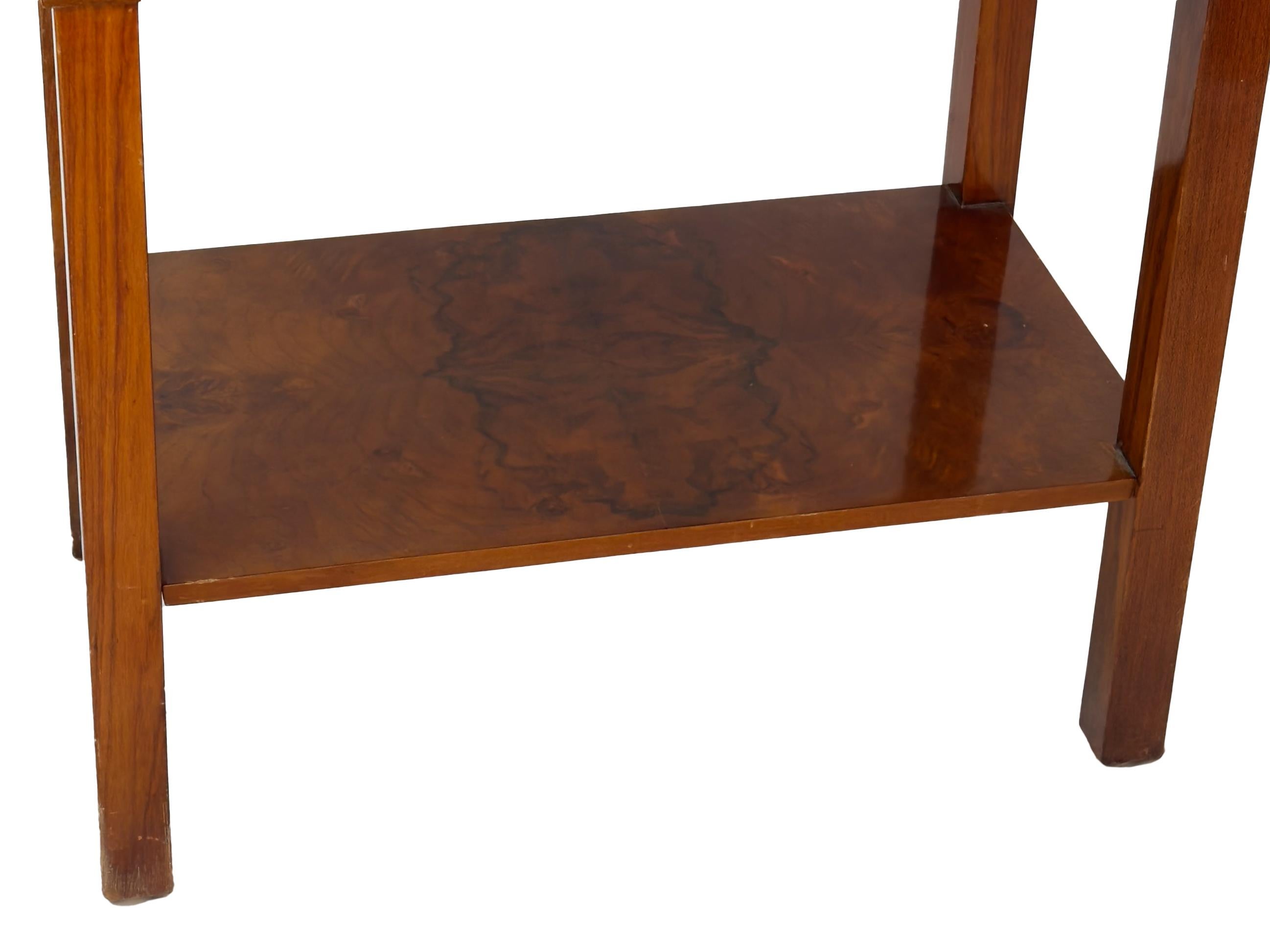 Wood Mid-Century Modern Art Deco Walnut Console Table, 20th Century For Sale