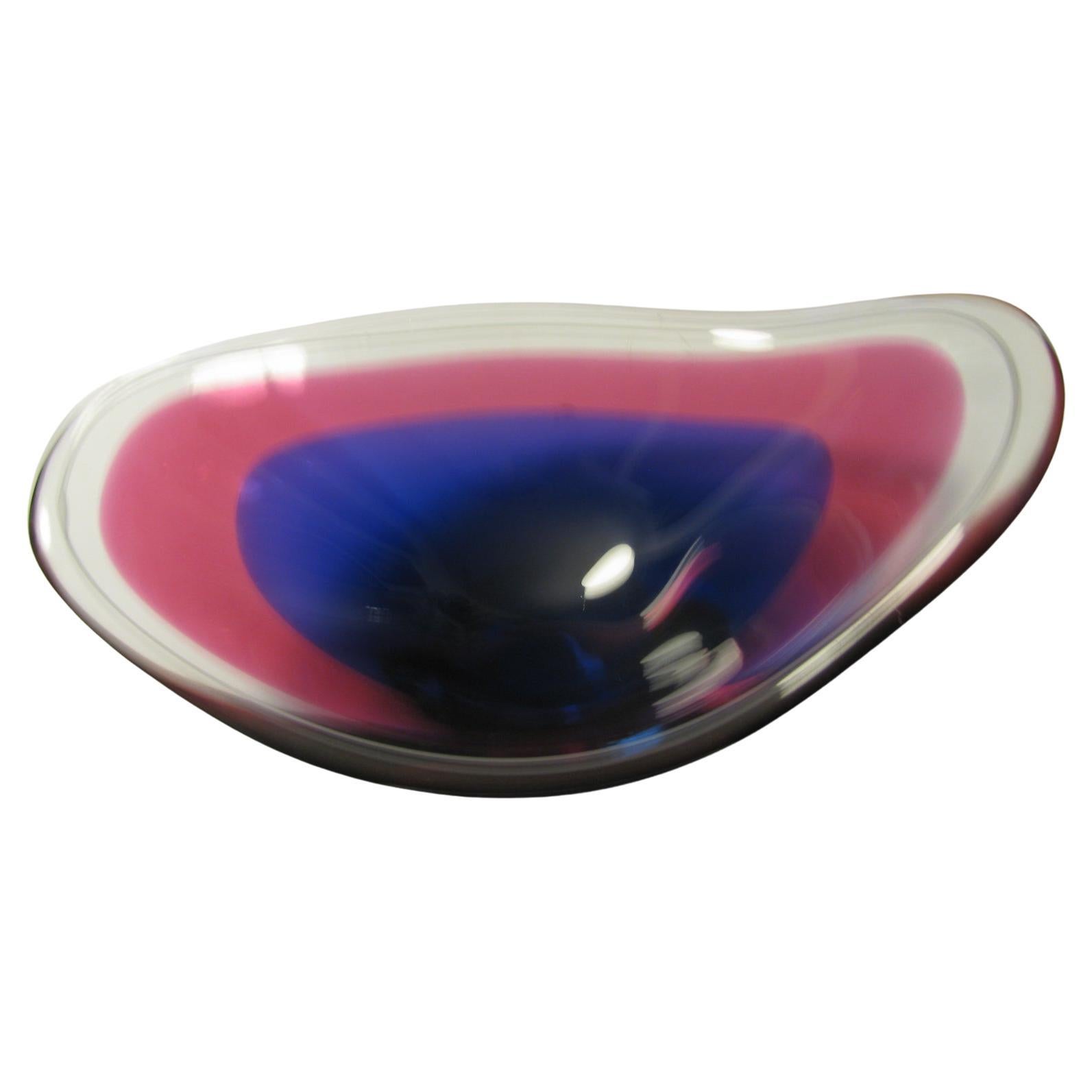 Centro de mesa de cristal Art Paul Kedelv de Flygsfors, moderno de mediados de siglo Moderno de mediados de siglo en venta