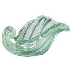 Mid-Century Modern Art Glass Murano Shell Dish - Attr. to Seguso
