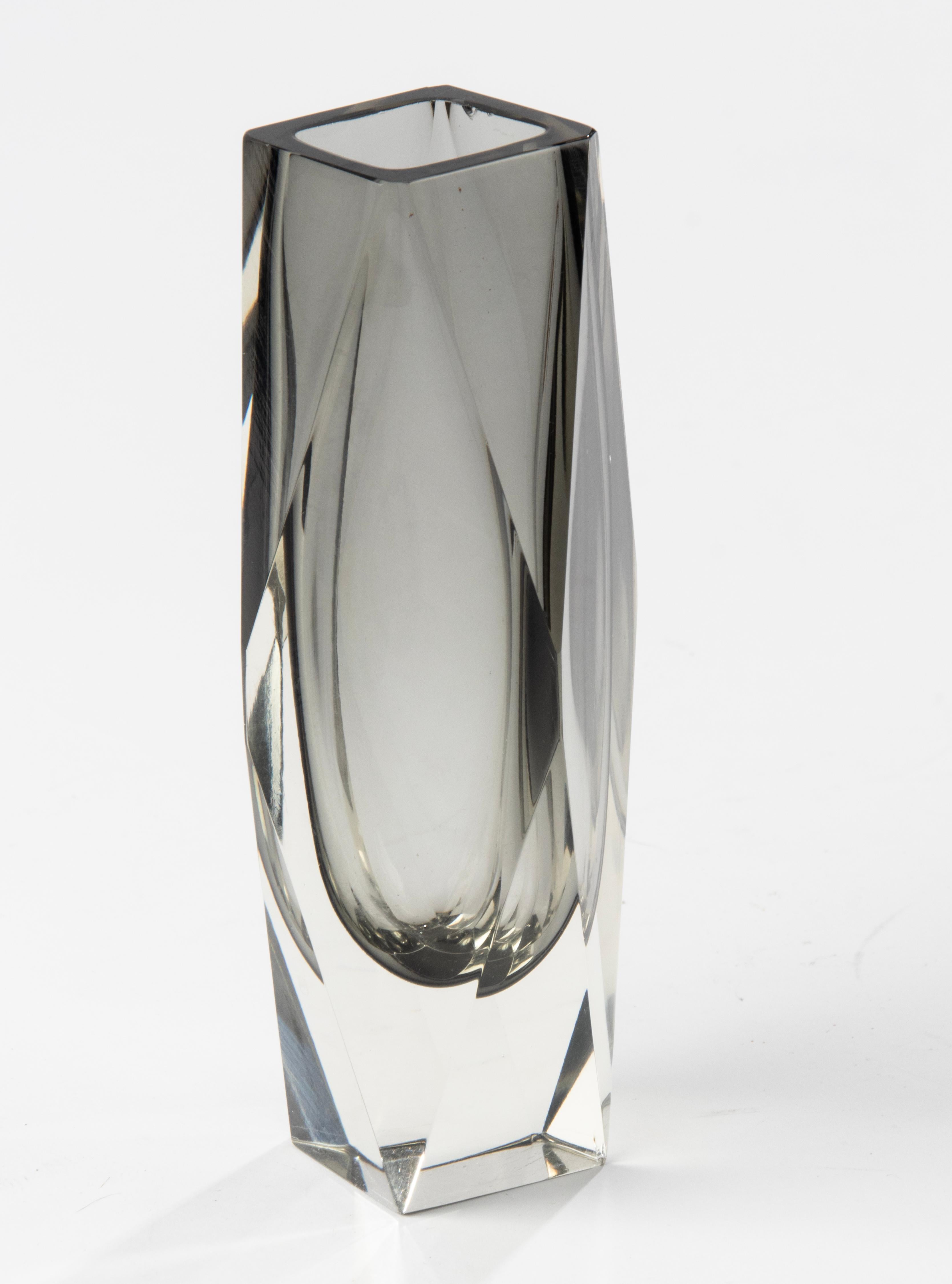 Moderne Sommerso-Vase aus Kunstglas aus der Mitte des Jahrhunderts – Flavio Poli  im Angebot 2