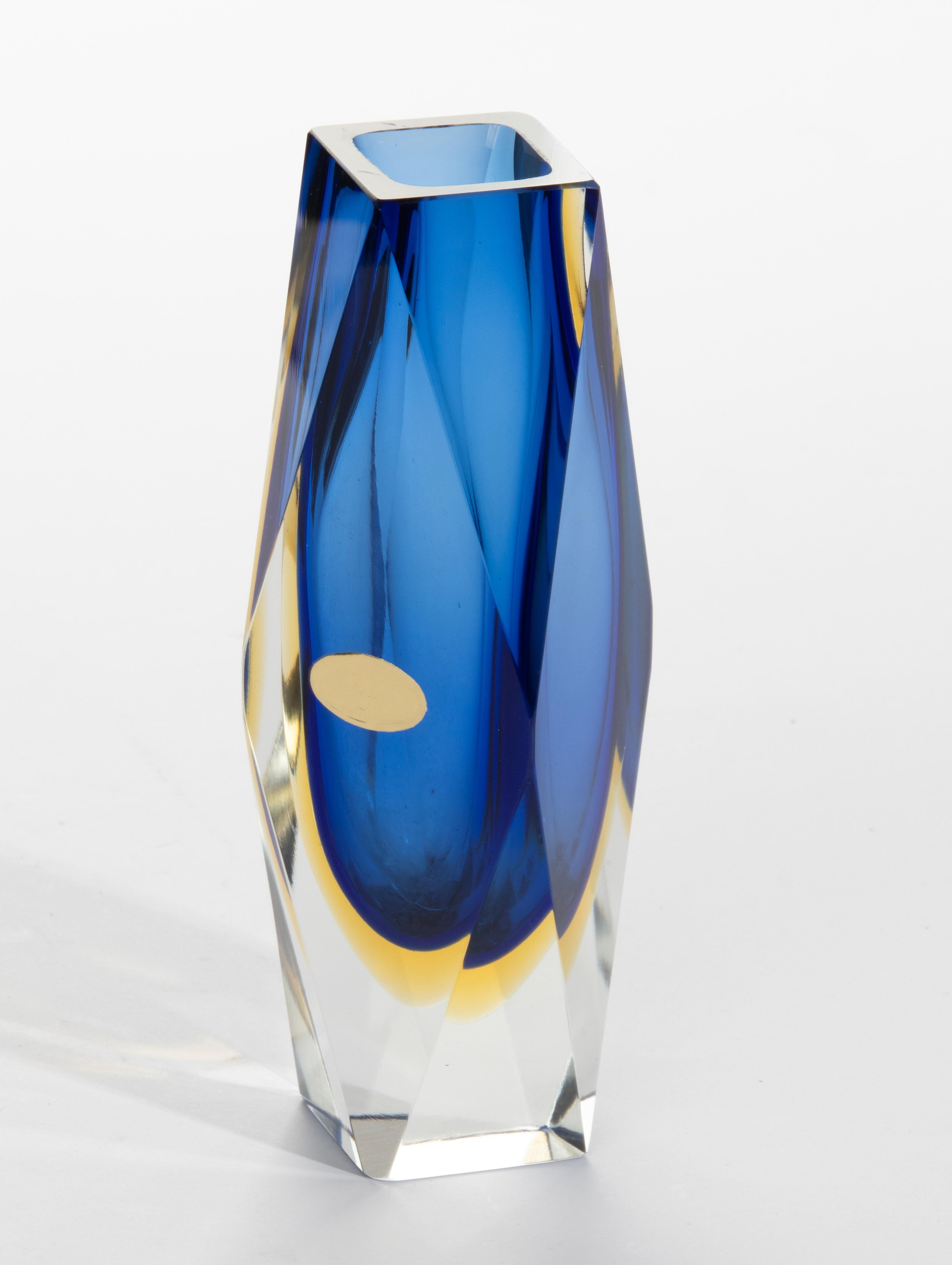 Moderne Sommerso-Vase aus Kunstglas aus der Mitte des Jahrhunderts – Flavio Poli  im Angebot 3