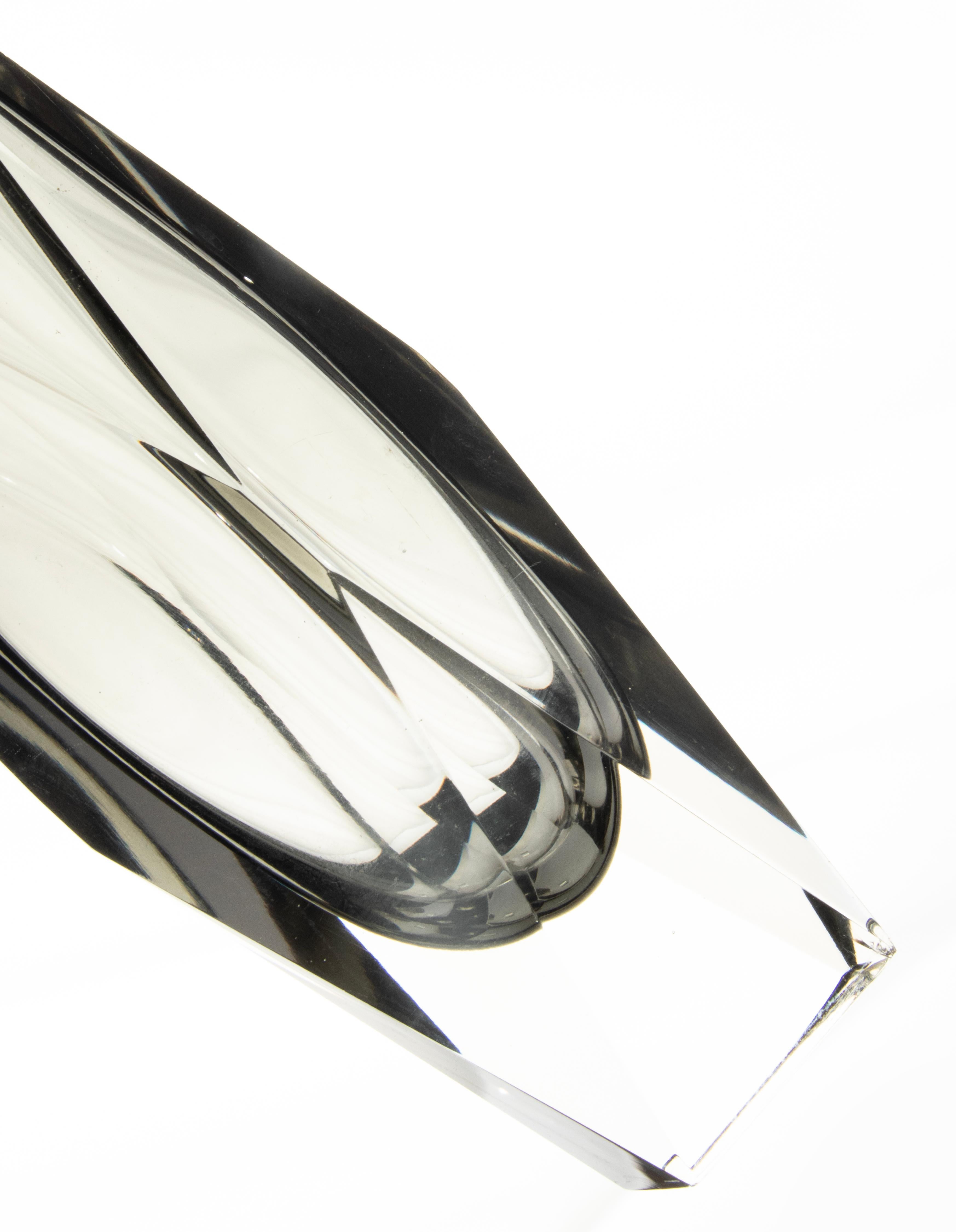 Italian Mid-Century Modern Art Glass Sommerso Vase - Flavio Poli  For Sale