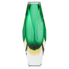 Retro Mid-Century Modern Art Glass Sommerso Vase - Flavio Poli 