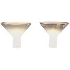 Mid-Century Modern Art Glass Table Lamps, Pair