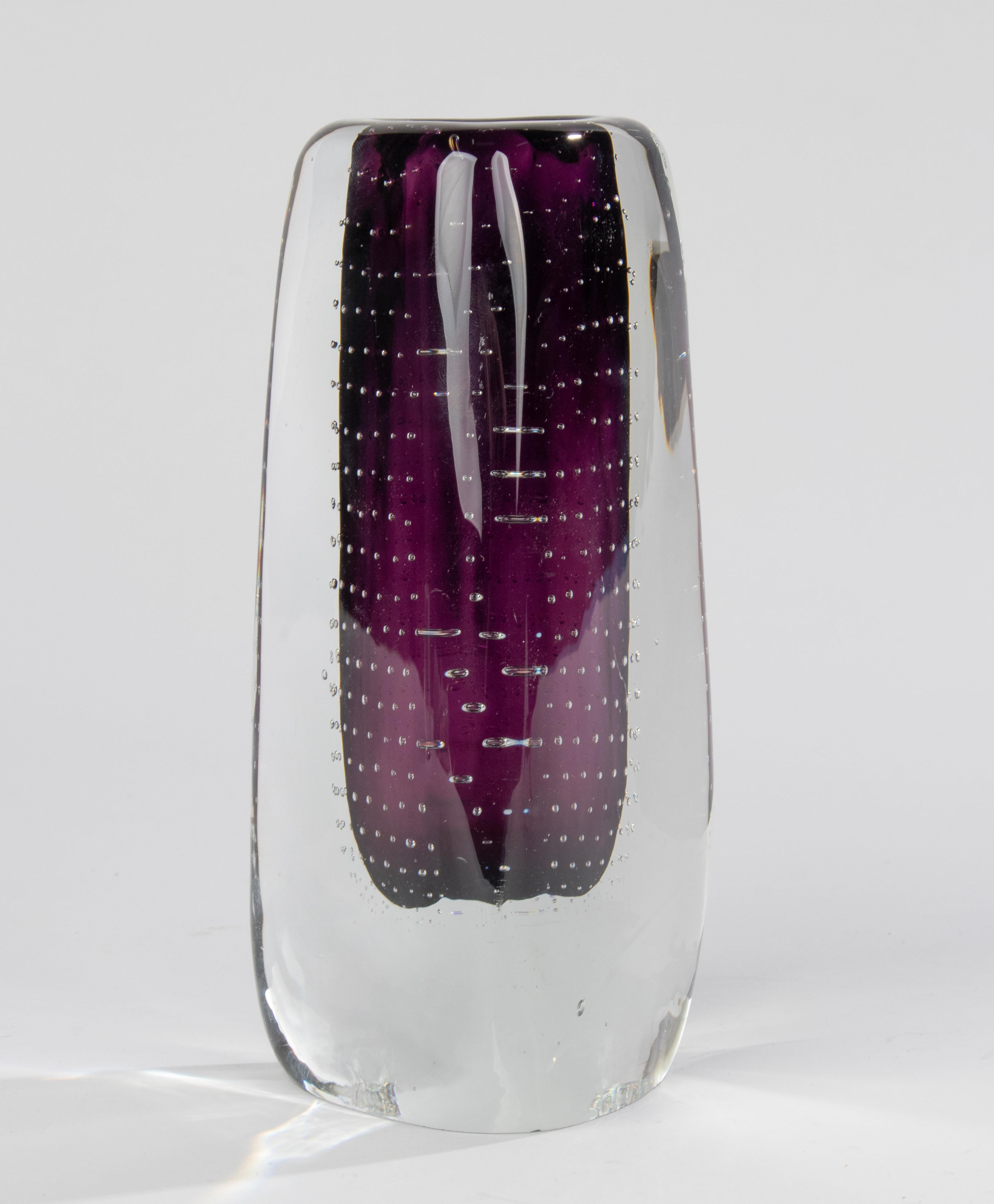 Mid-Century Modern Art Glass Vase - Glashütte Theresienthal - Gunnel Nyman For Sale 4