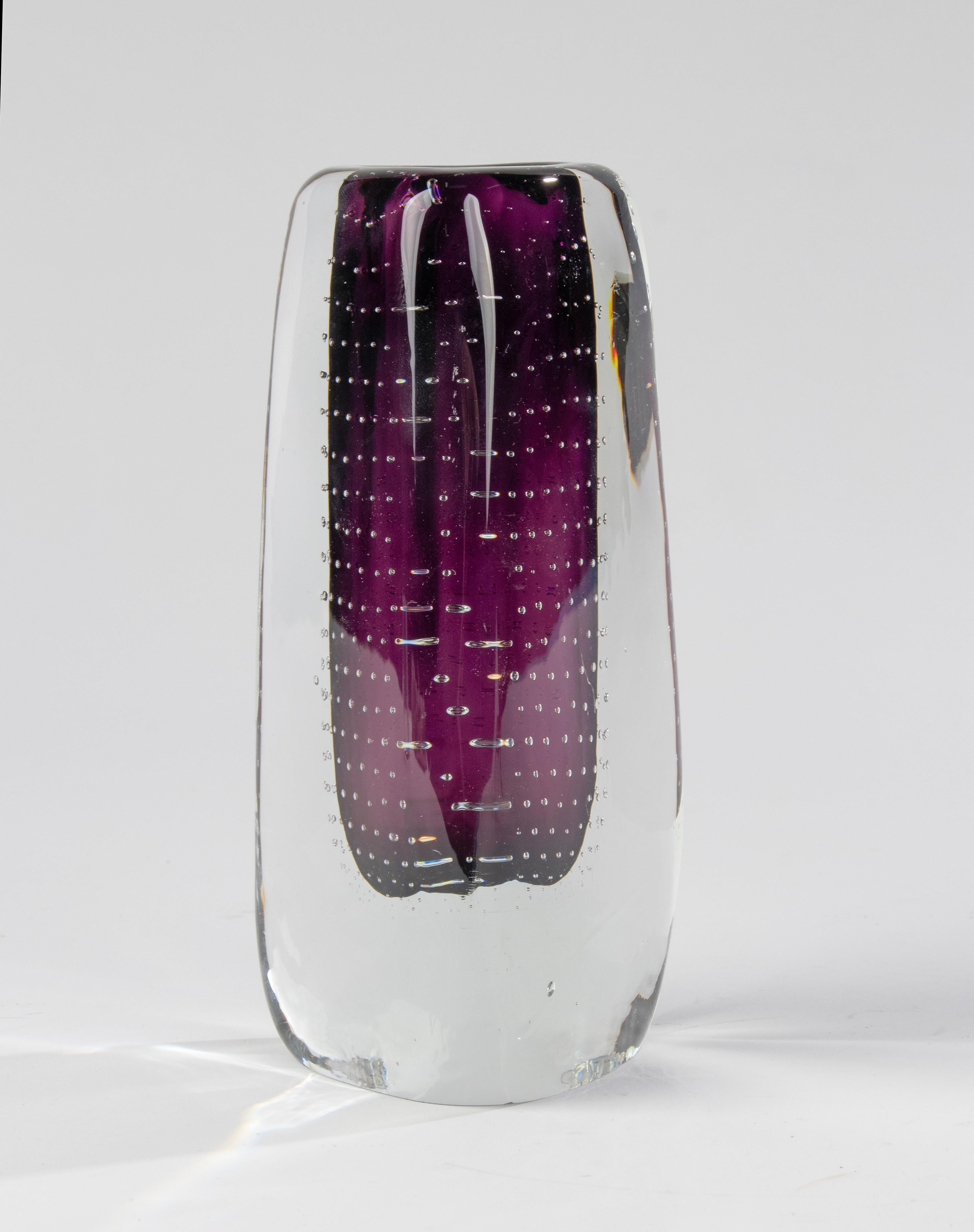 Italian Mid-Century Modern Art Glass Vase - Glashütte Theresienthal - Gunnel Nyman For Sale